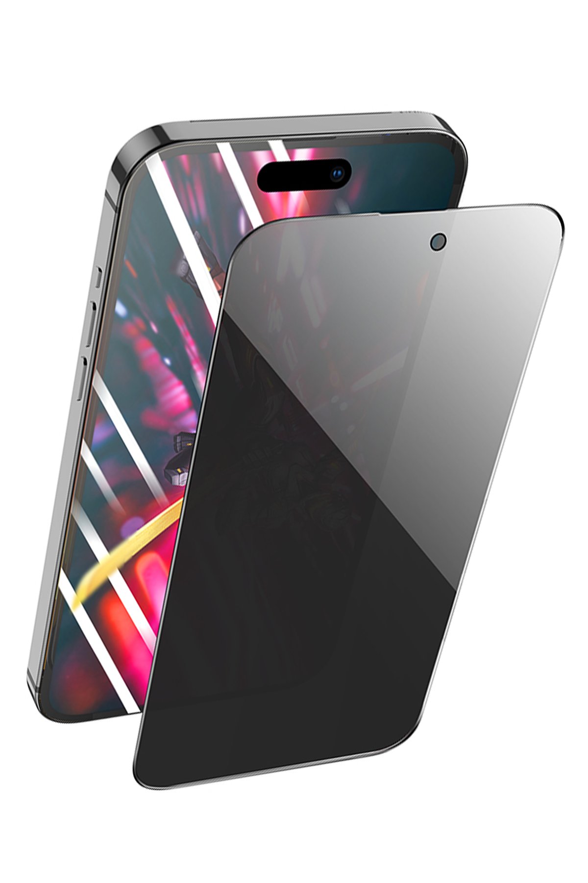 Hoco iPhone 15 Pro Max 9D Dustproof Cam Ekran Koruyucu - Siyah