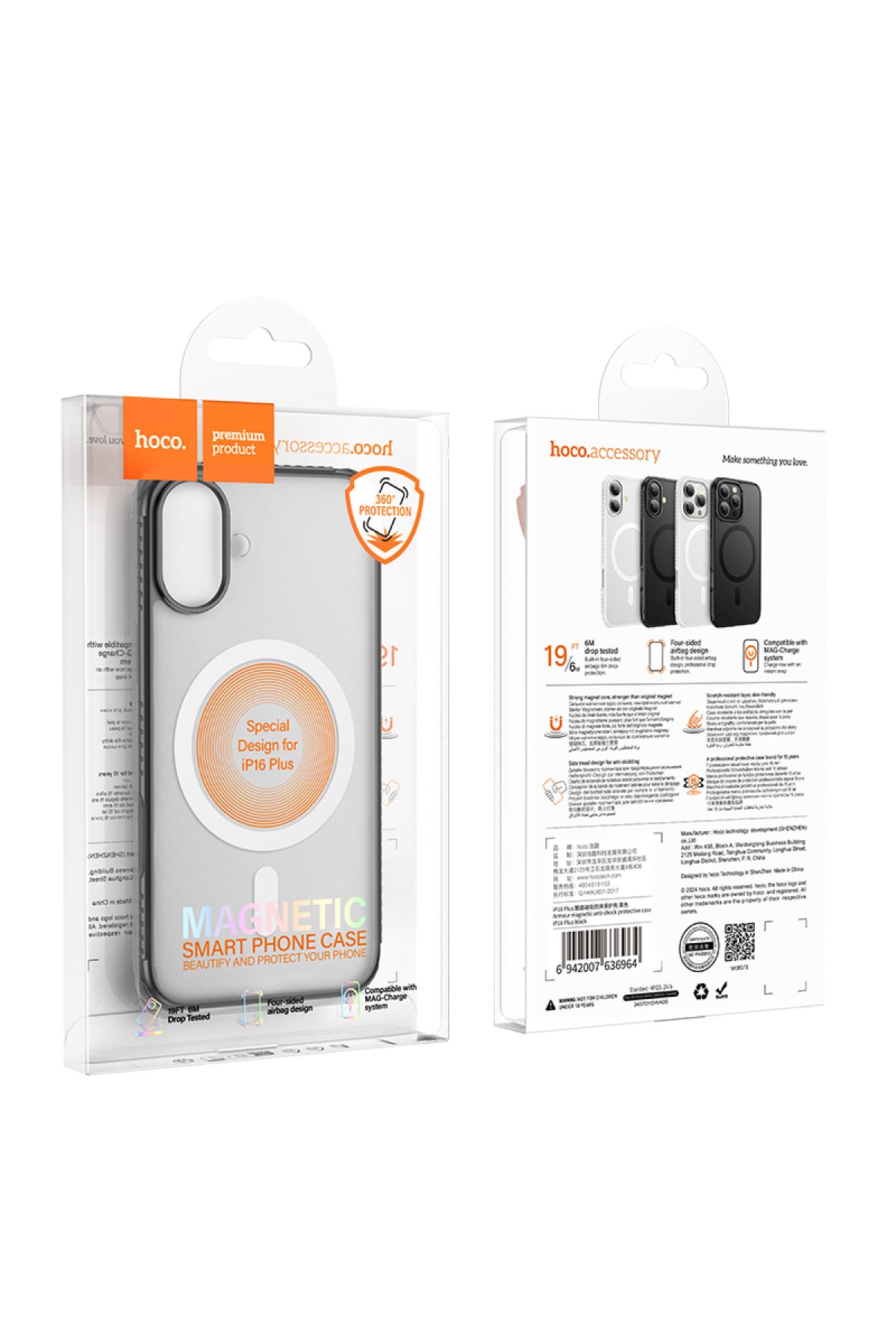 Hoco iPhone 16 Vip Magsafe Kılıf - Şeffaf