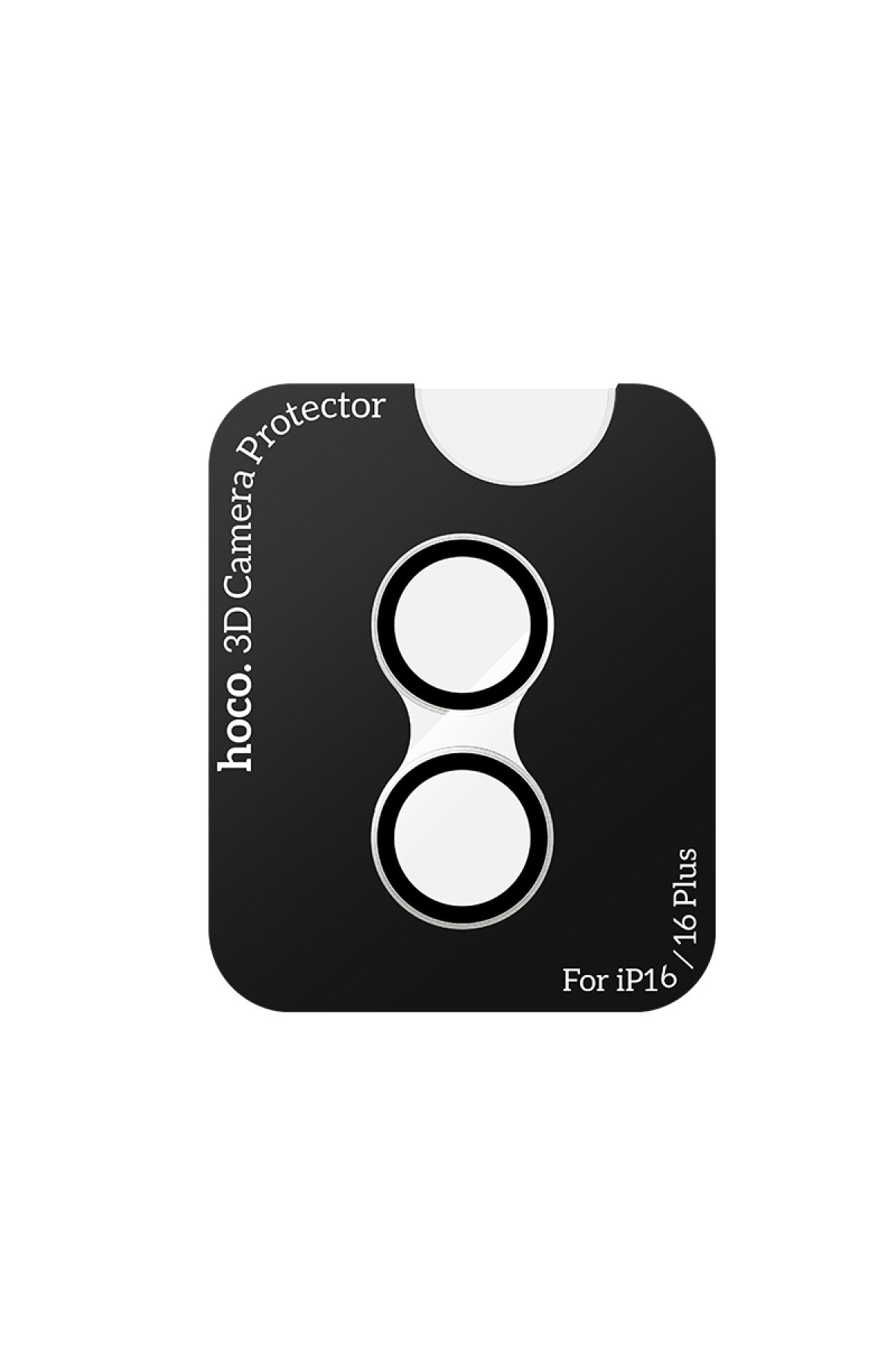 Hoco iPhone 16 Plus 3D Metal Frame Kamera Lens - Siyah