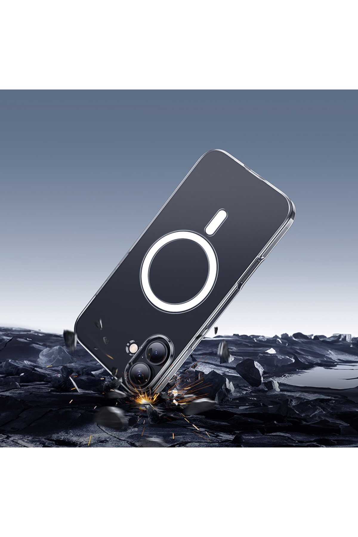 Hoco iPhone 16 3D Metal Frame Kamera Lens - Siyah