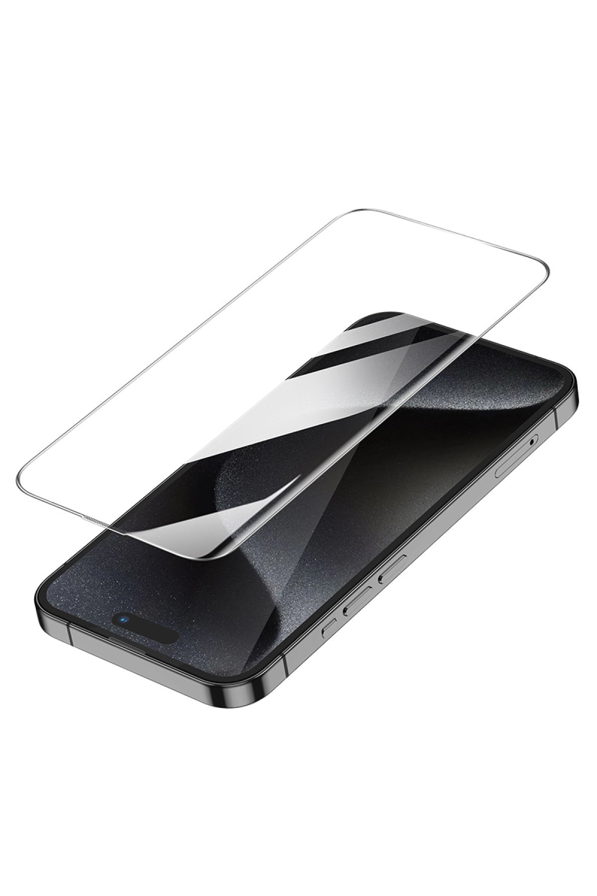 Hoco iPhone 16 Pro 3D Metal Frame Kamera Lens - Gümüş