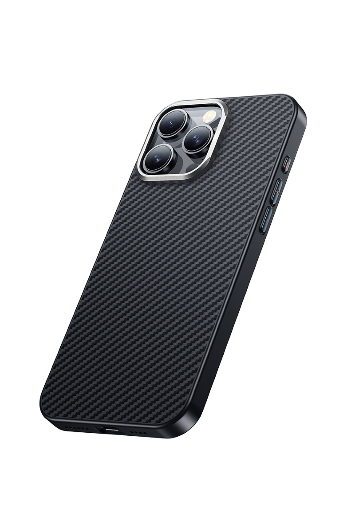 Hoco iPhone 16 Pro 3D Metal Frame Kamera Lens - Gümüş