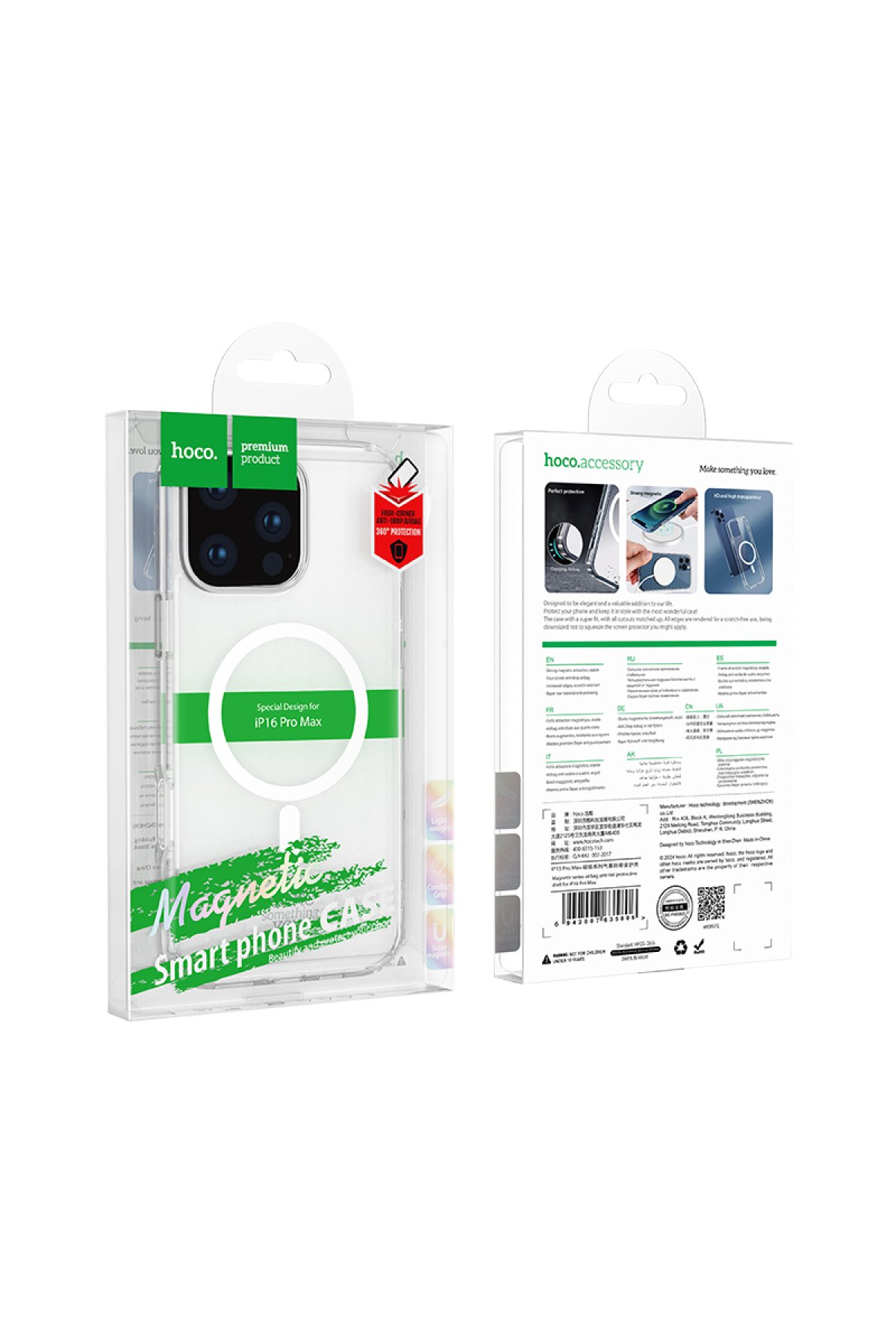 Hoco iPhone 16 Pro Max Vip Magsafe Kılıf - Şeffaf
