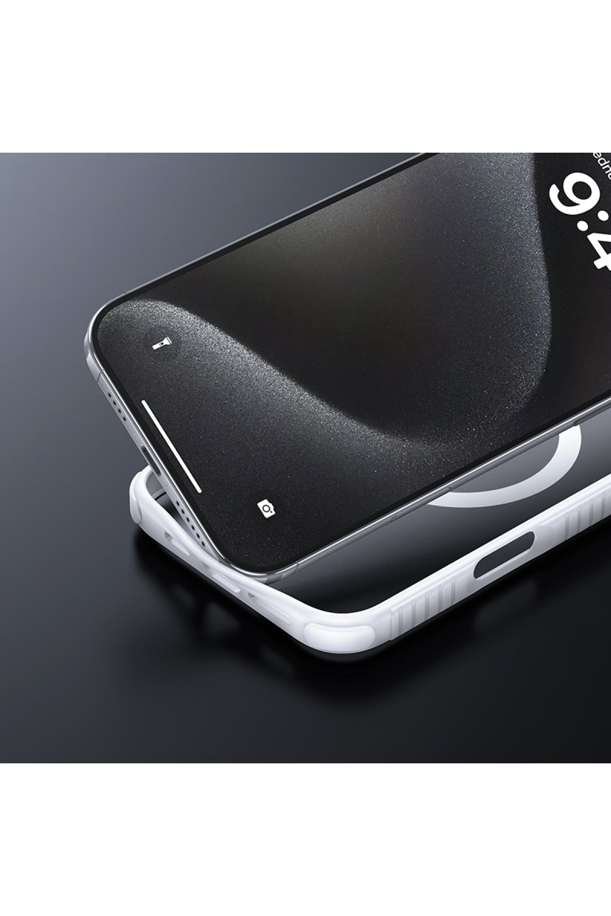 Hoco iPhone 16 Pro Max Rotating Magsafe Standlı Kapak - Siyah