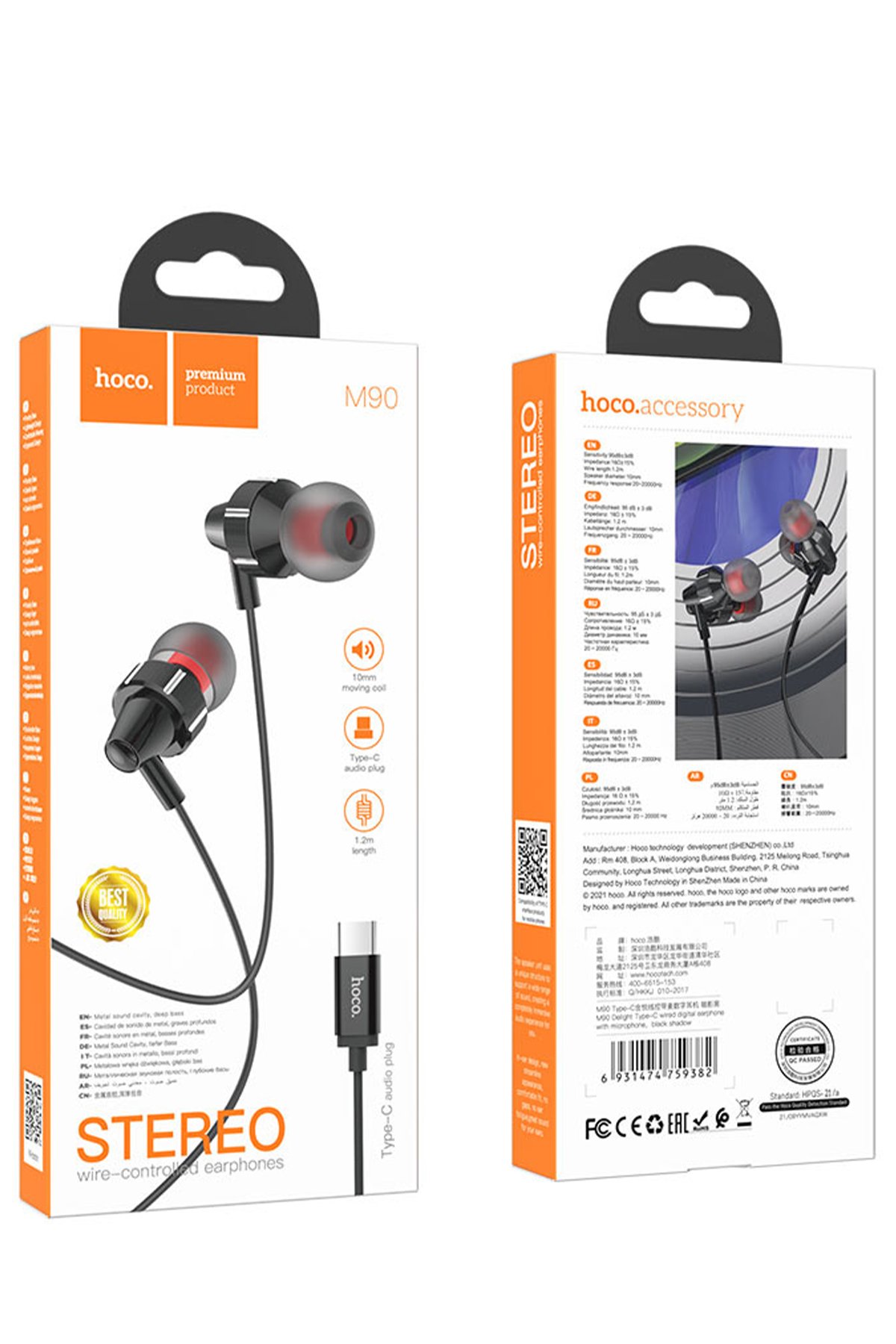 Hoco EA4 Bluetooth 5.3 Kablosuz TWS Kulaklık - Siyah