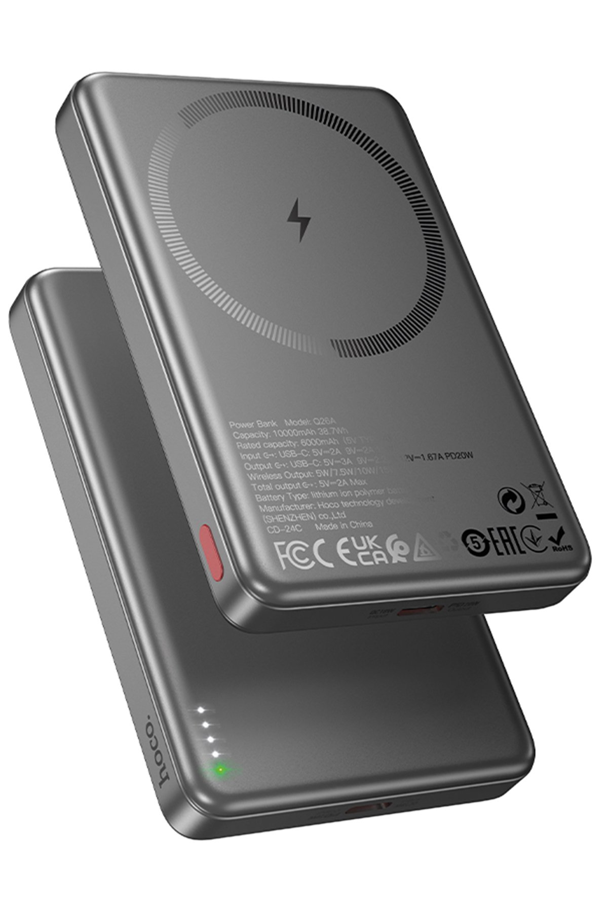 Hoco CQ3 3in1 15W Masaüstü Kablosuz Şarj Standı - Siyah