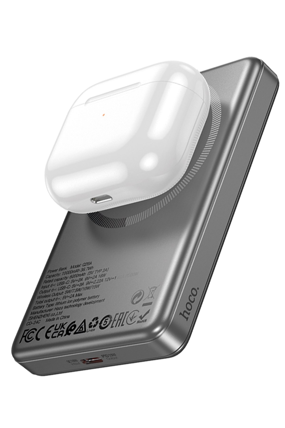 Hoco CQ3 3in1 15W Masaüstü Kablosuz Şarj Standı - Siyah