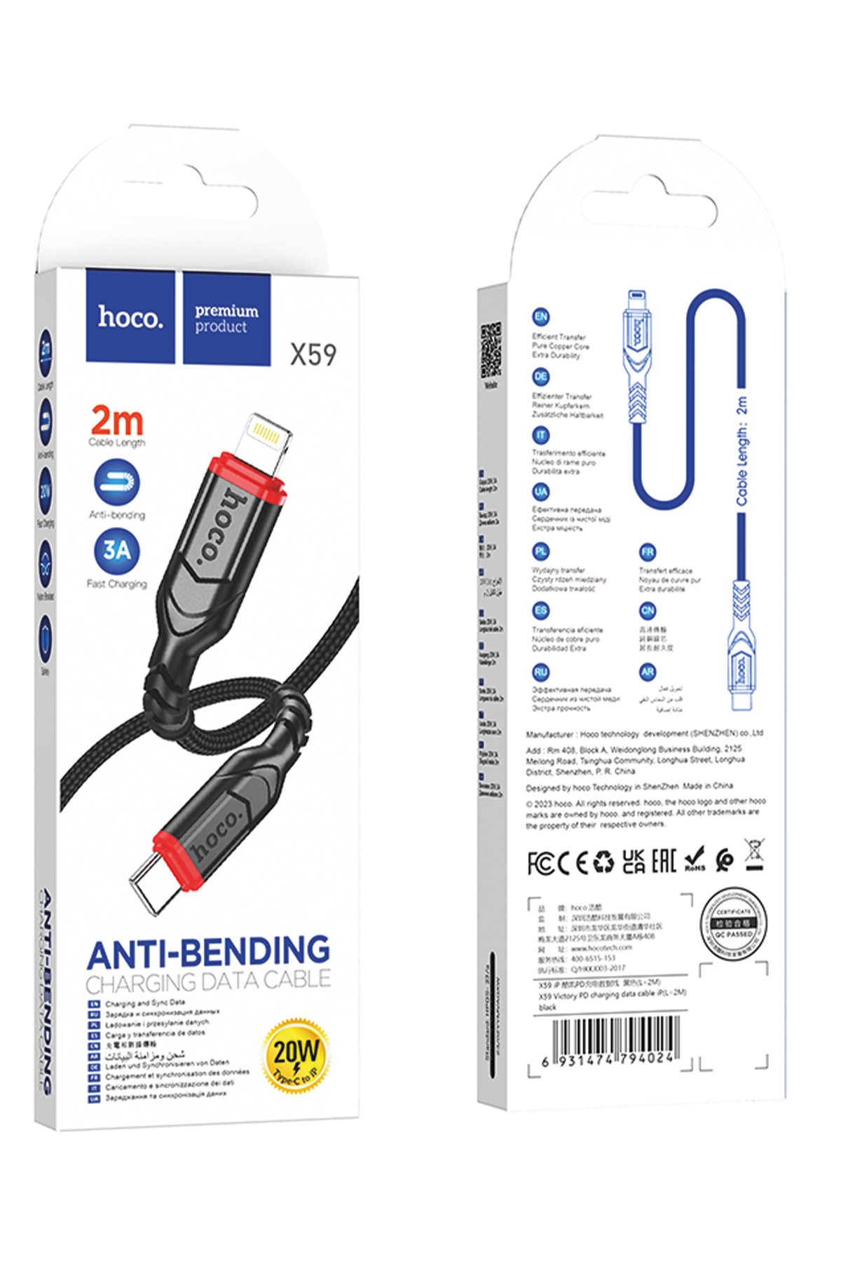 Hoco UA27 2M Tak Çalıştır Lightning to HDMI Dönüştürücü - Gri