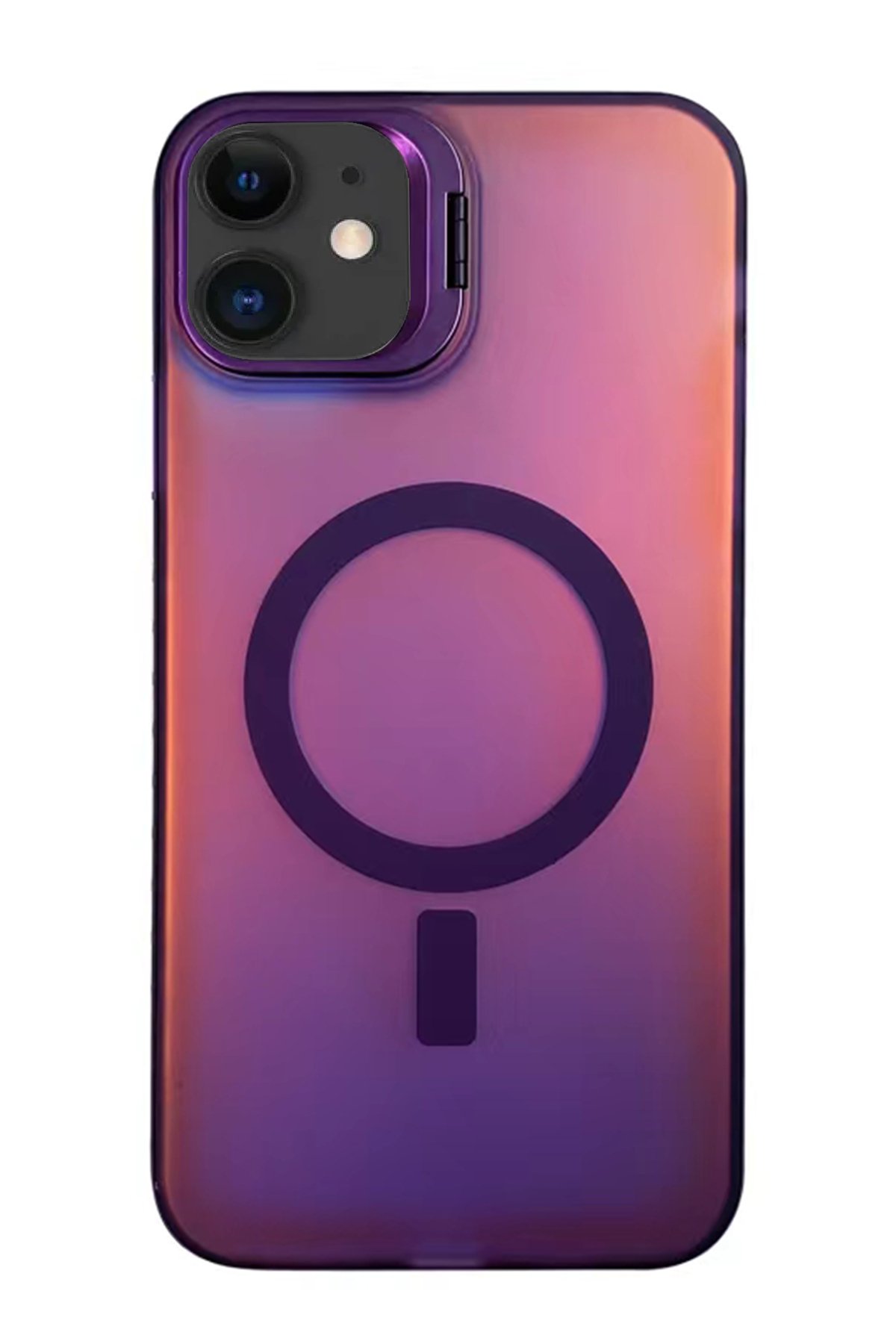 Newface iPhone 11 Kılıf Pars Lens Yüzüklü Silikon - Kırmızı