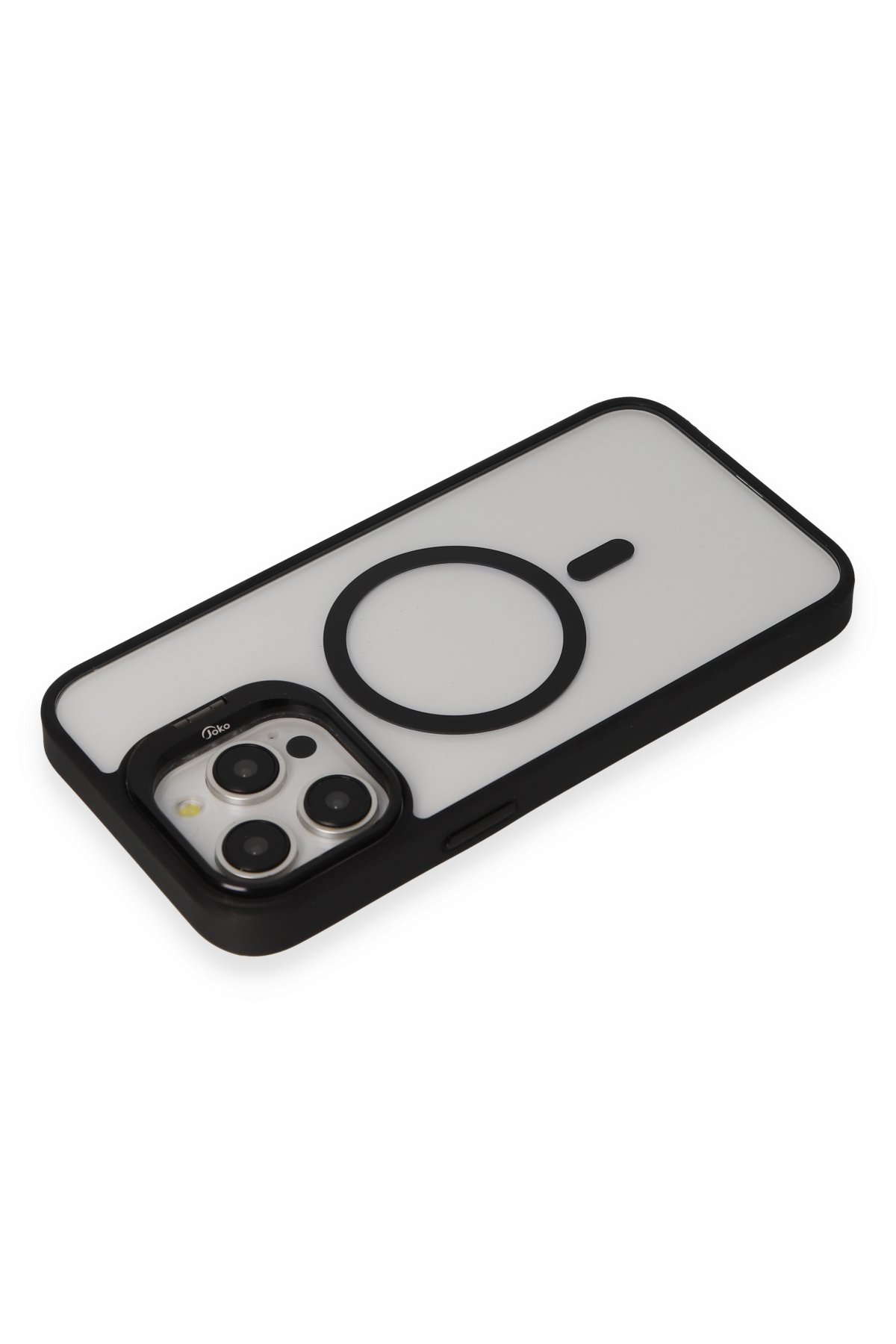 Joko iPhone 13 Pro Max Kılıf Roblox Lens Magsafe Standlı Kapak - Pudra