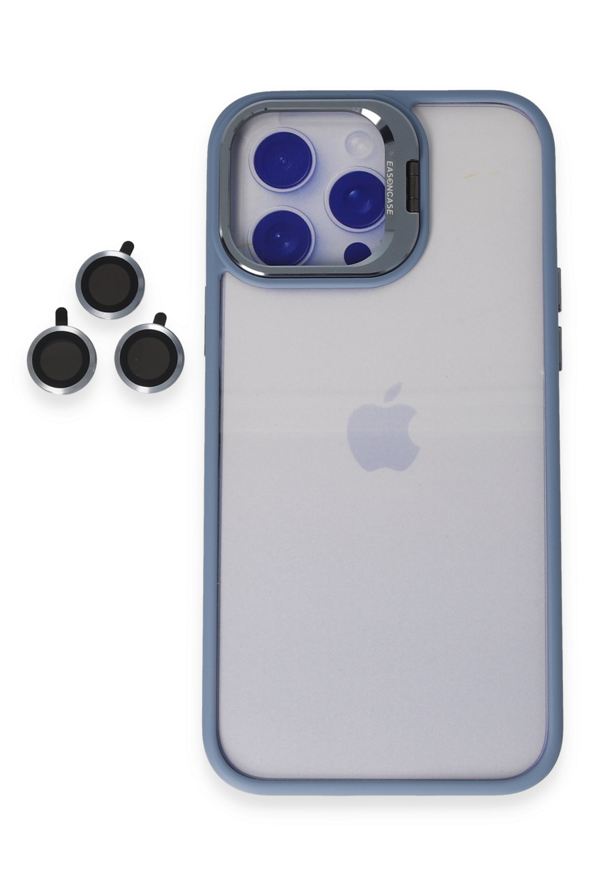 Joko iPhone 13 Pro Max Kılıf Metal Bumper Magneticsafe Kapak - Sierra Blue