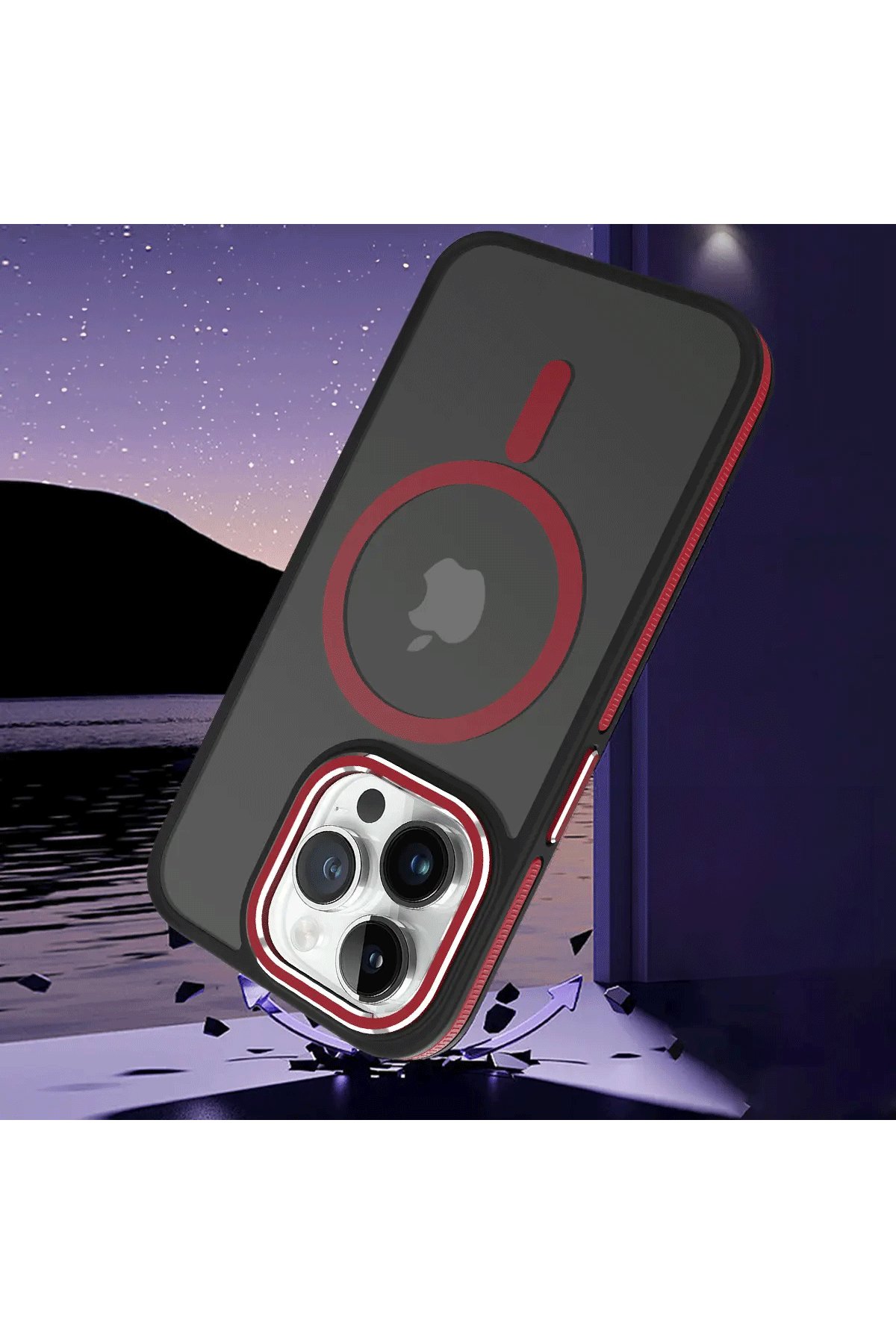 Joko iPhone 13 Pro Max Kılıf Ermes Kapak - Açık Kırmızı