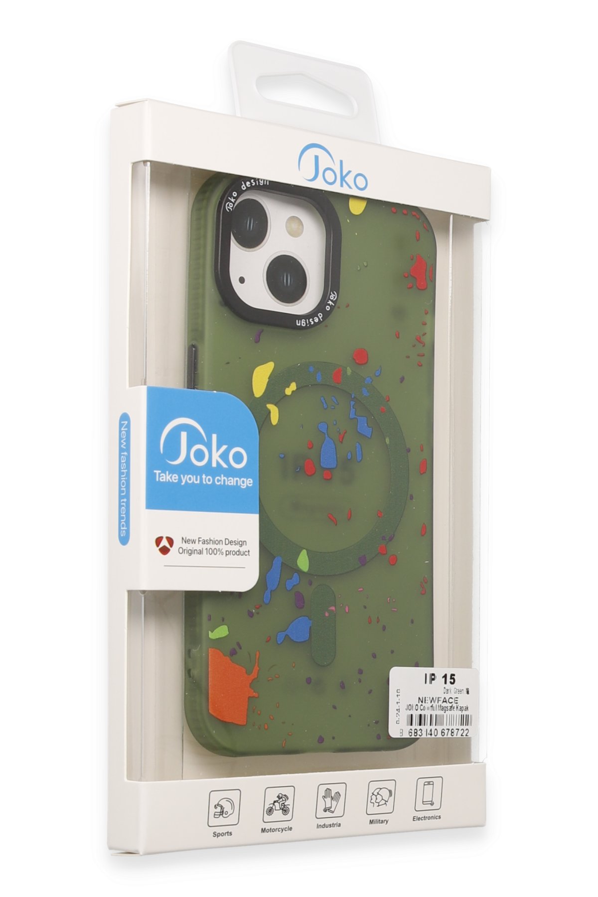 Joko iPhone 14 Frost Standlı Magsafe Kapak - Sierra Blue
