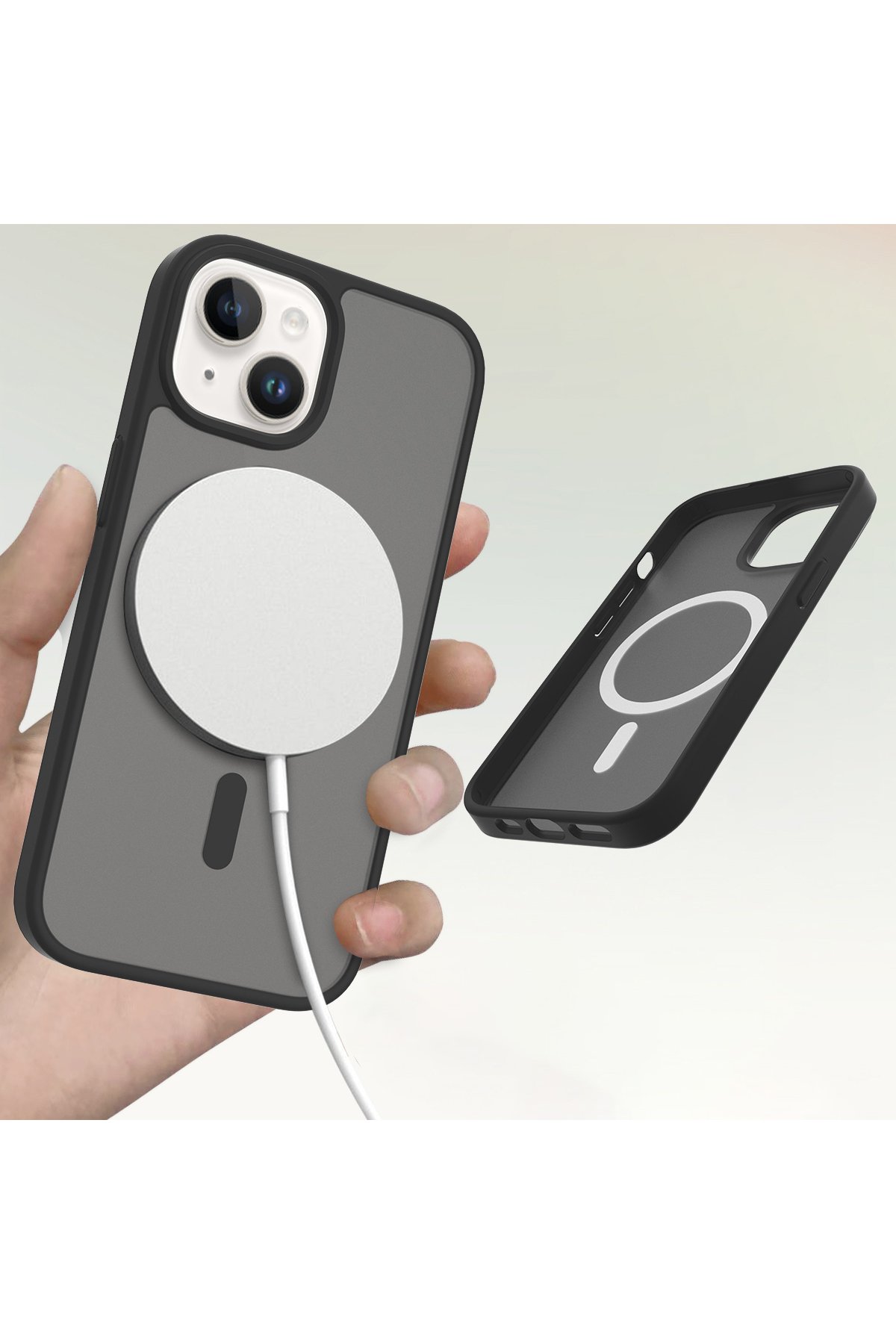 Joko iPhone 14 Kılıf Bubble Magsafe Kapak - Siyah