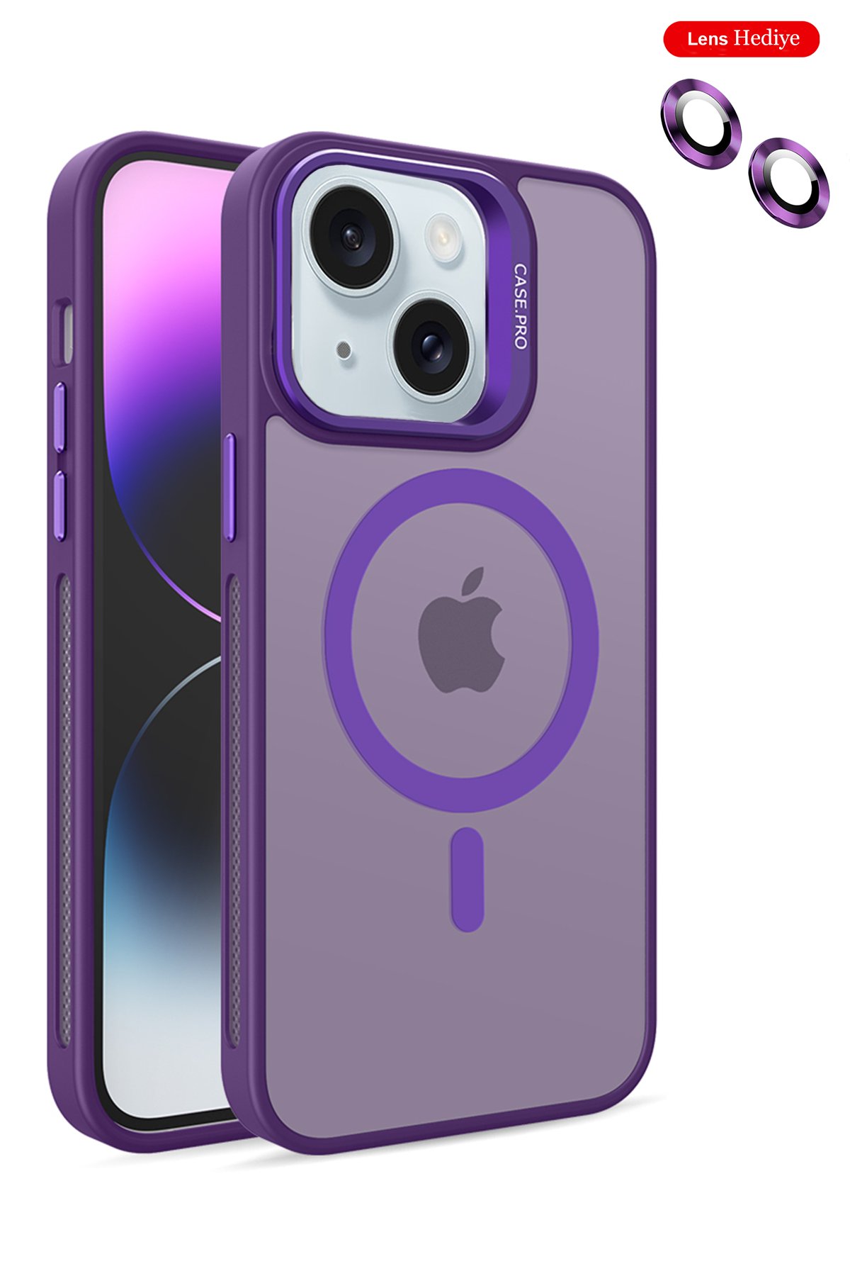 Joko iPhone 14 Kılıf Flet Lens Magsafe Kapak - Siyah