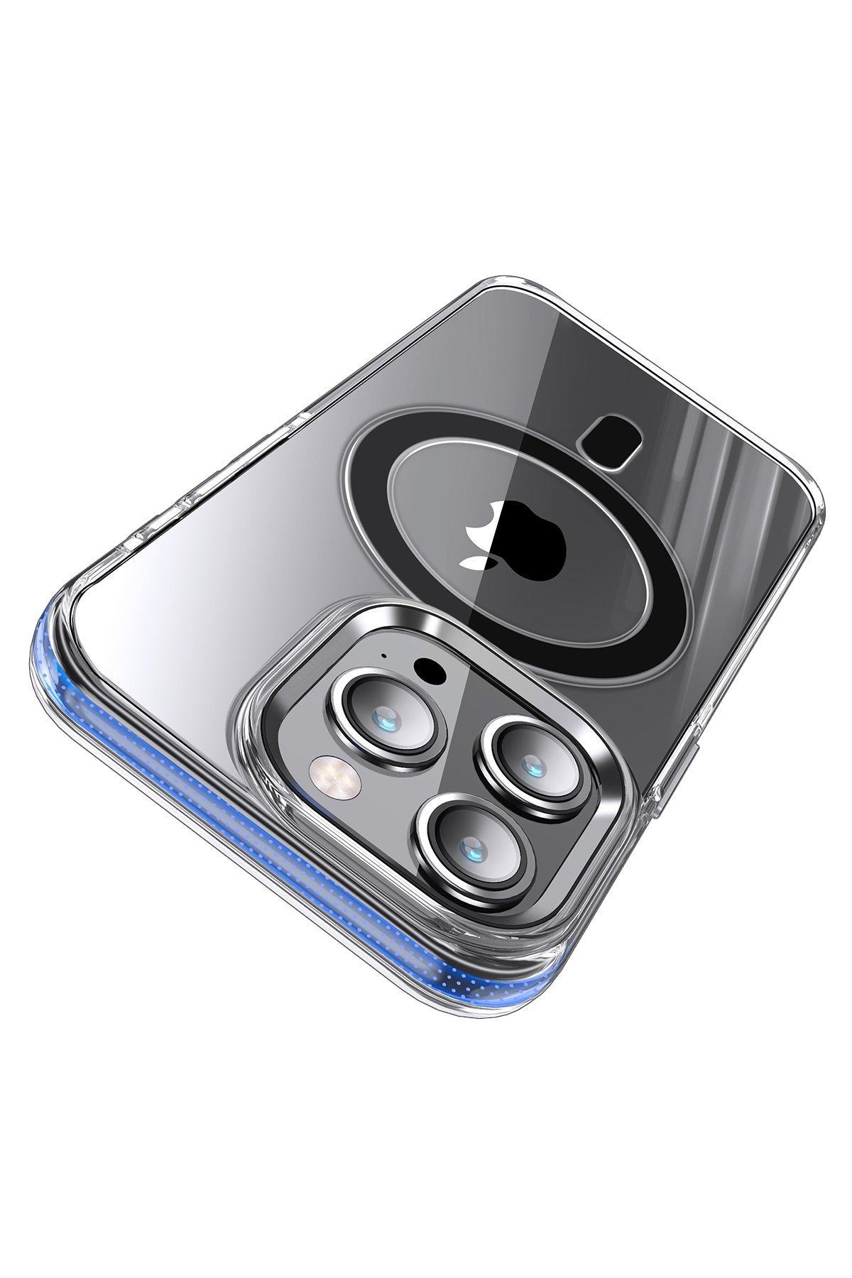 Joko iPhone 14 Pro Kılıf Zoom Standlı Silikon - Sierra Blue