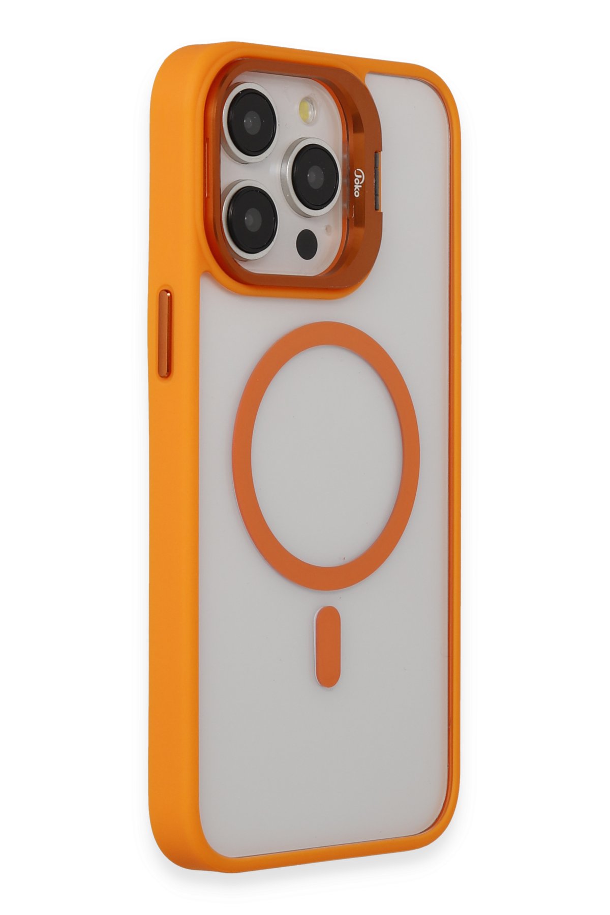 Joko iPhone 14 Pro Kılıf Metal Bumper Magneticsafe Kapak - Derin Mor