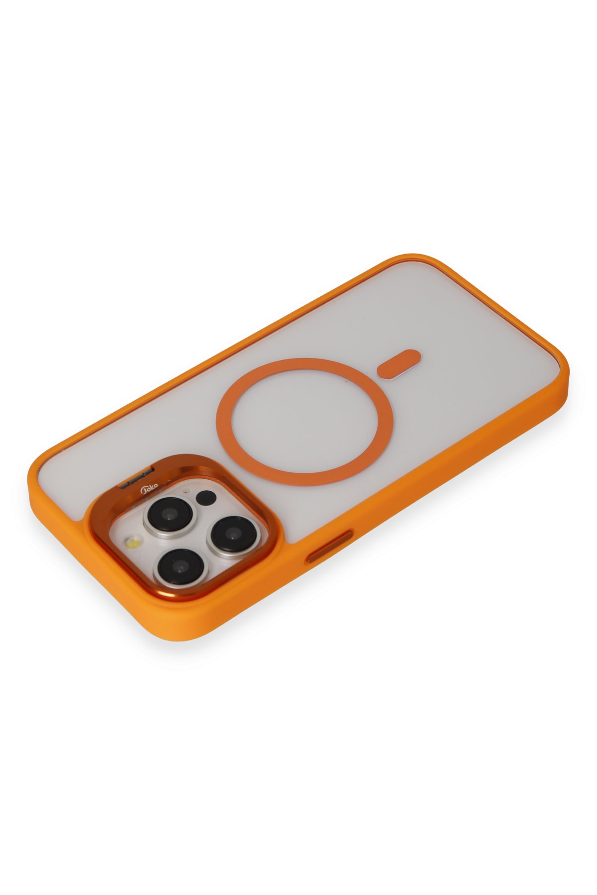 Joko iPhone 14 Pro Kılıf Metal Bumper Magneticsafe Kapak - Derin Mor