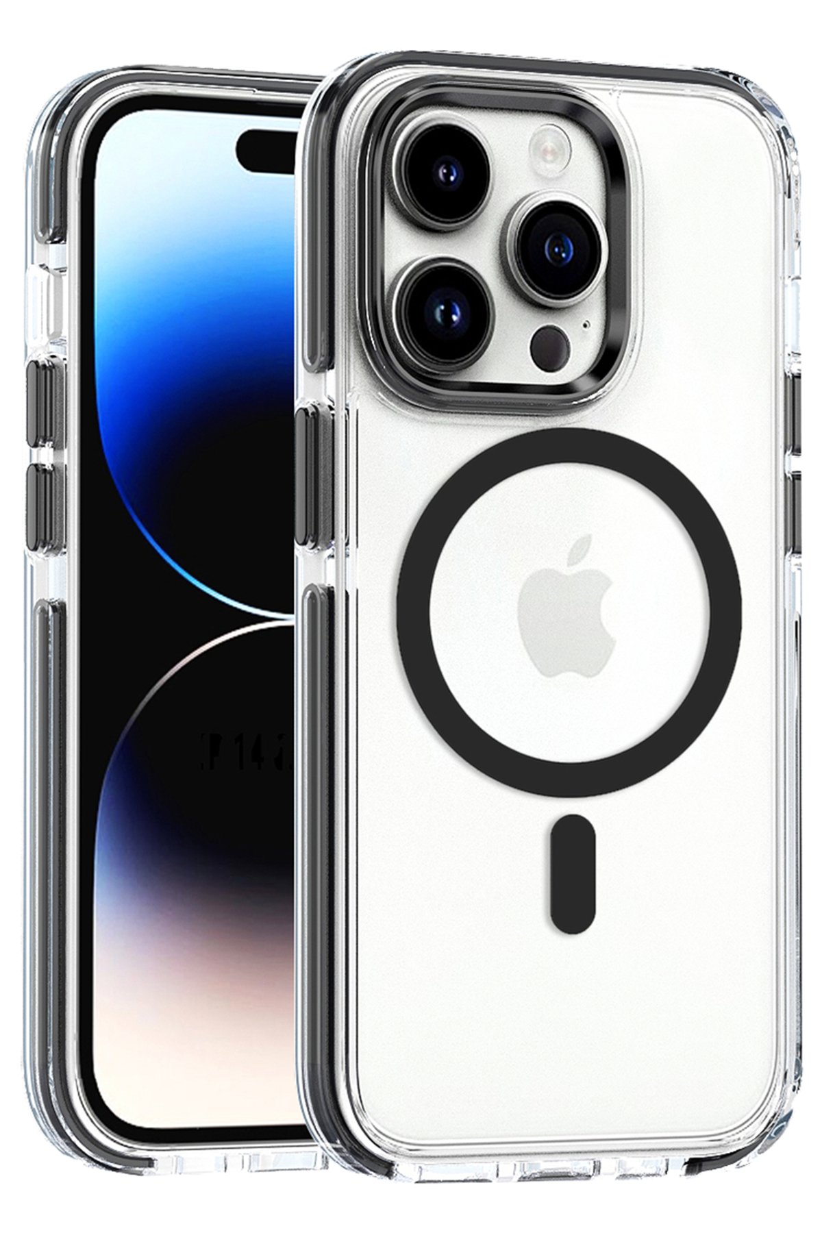 Joko iPhone 14 Pro Max Kılıf Zoom Standlı Silikon - Sierra Blue