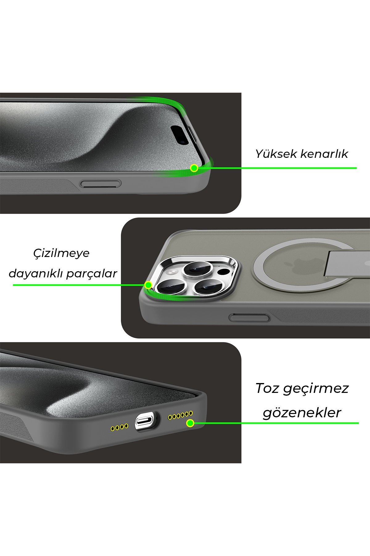 Newface iPhone 14 Pro Kılıf Trend S Plus Kapaklı Kılıf - Gold