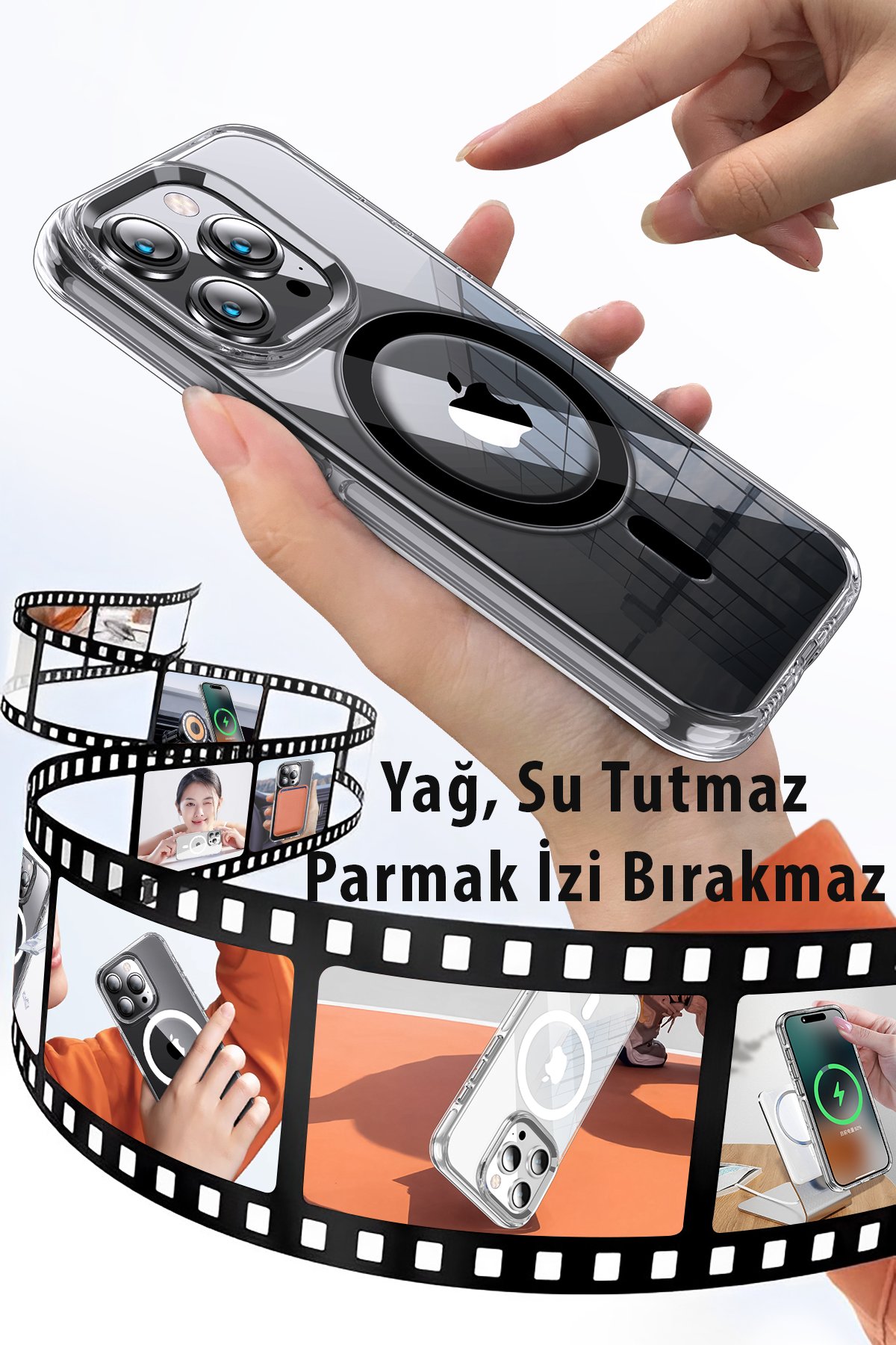 Joko iPhone 15 Avatar 360 Dönen Magsafe Kapak - Siyah