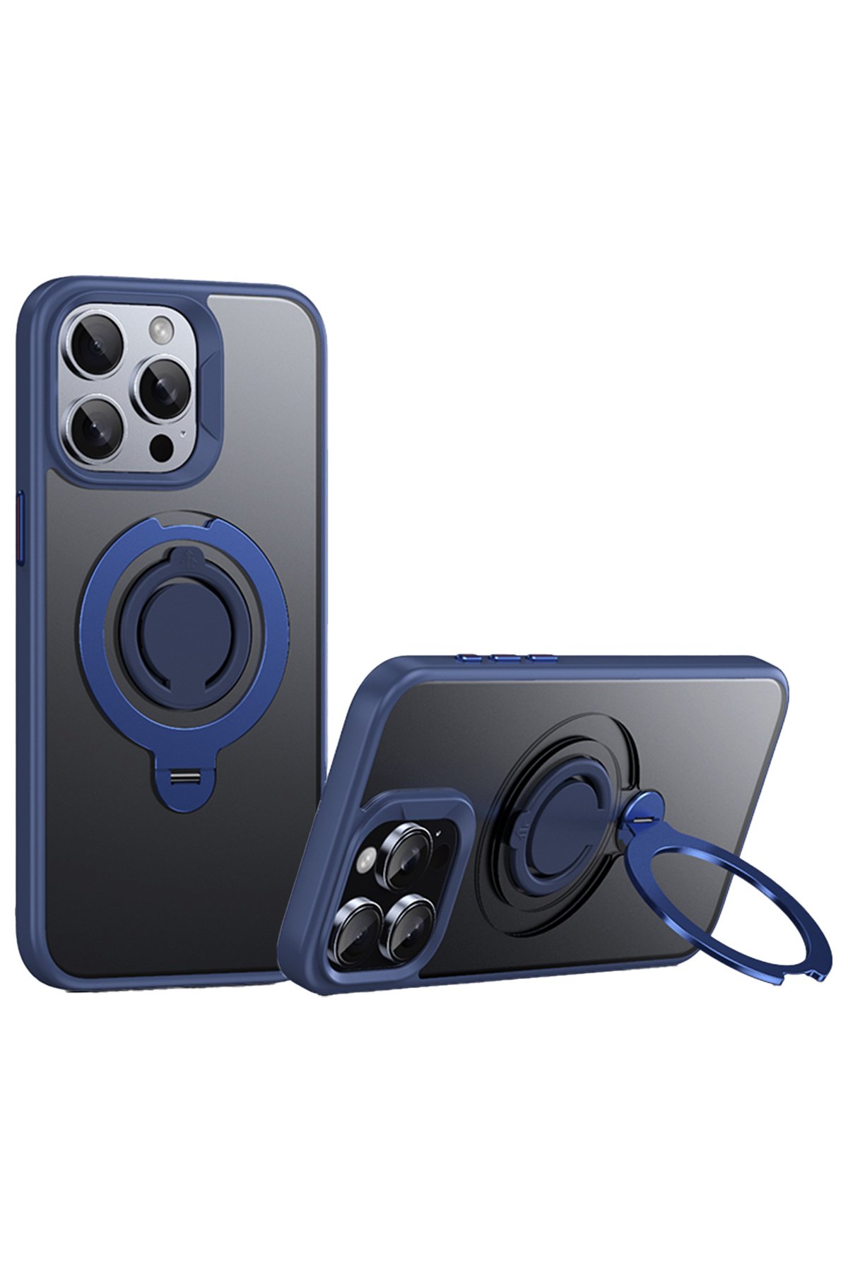 Joko iPhone 15 Pro Gleam PC Sert Magsafe Kılıf - Şeffaf-Siyah