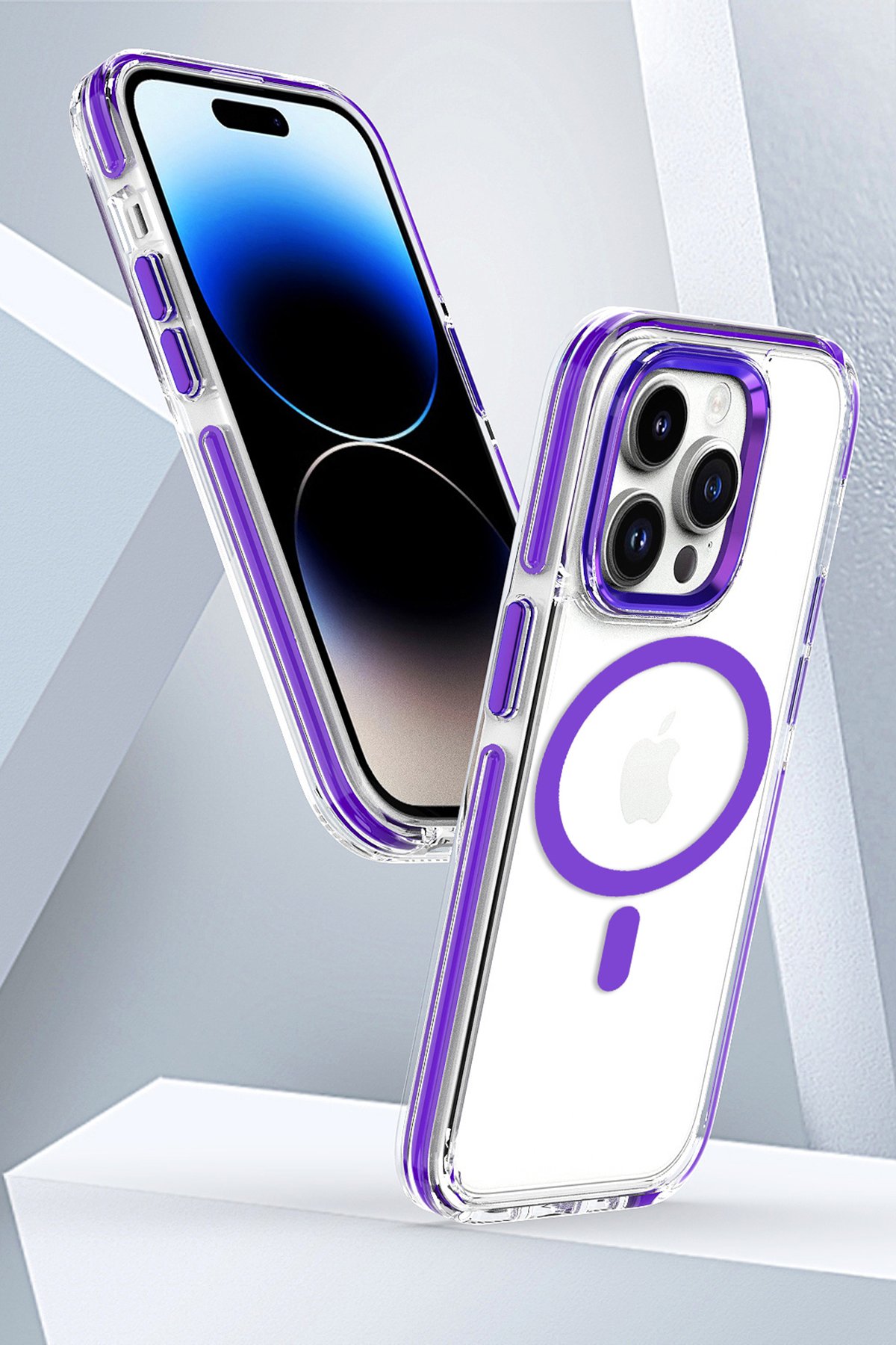 Joko iPhone 15 Pro Kılıf Wonder Deri Magsafe Kapak - Turuncu