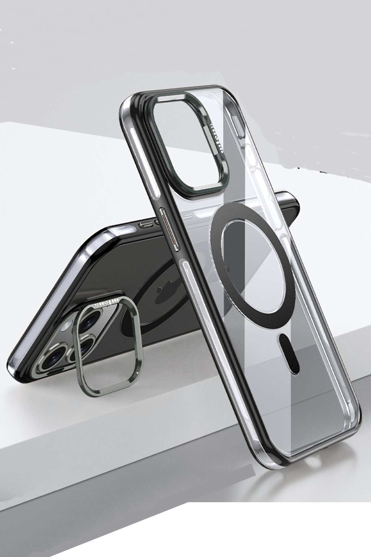Joko iPhone 15 Pro Metal Bumper Mat Kapak - Lacivert