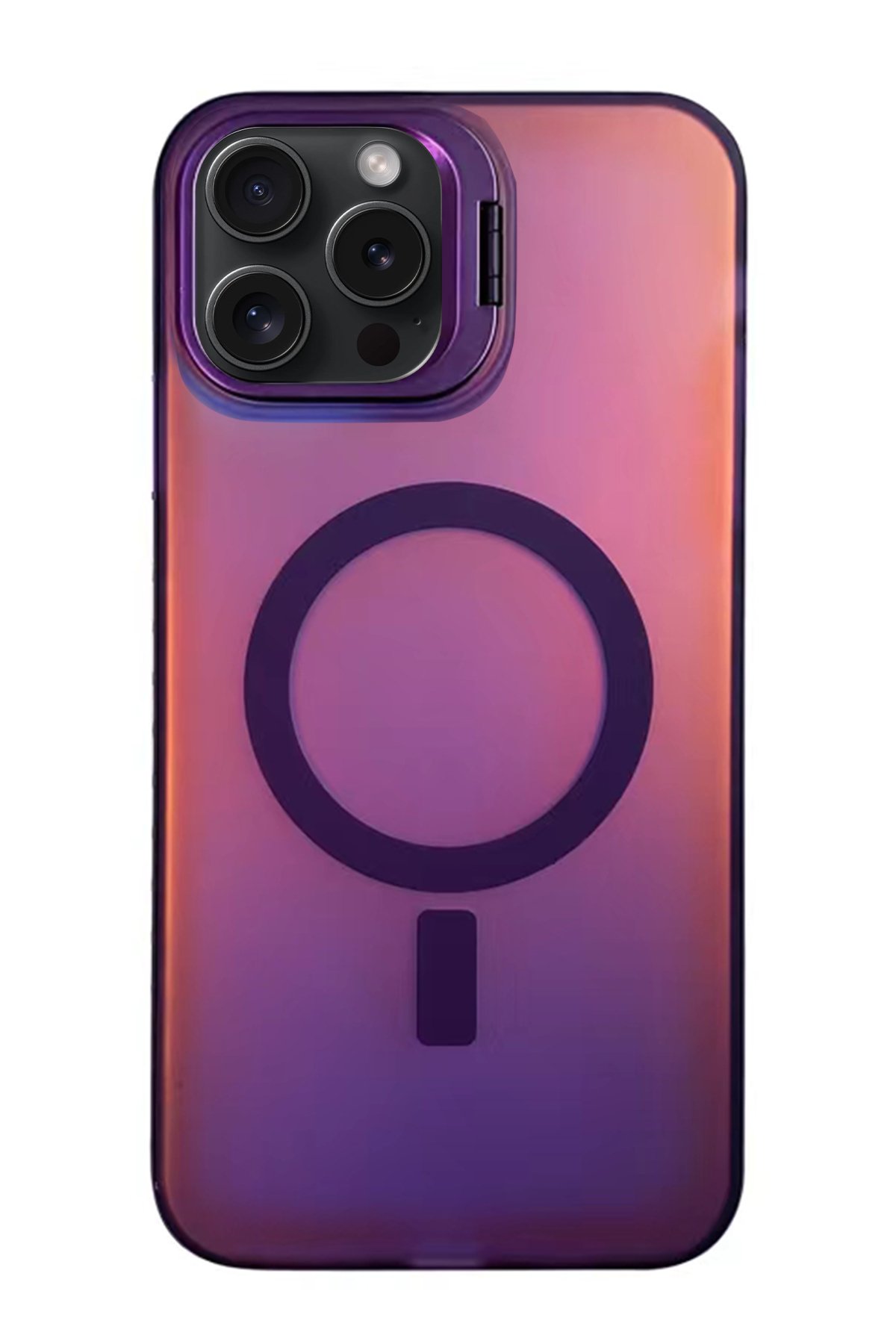Newface iPhone 15 Pro Max Kılıf Elegant Kapak - Derin Mor