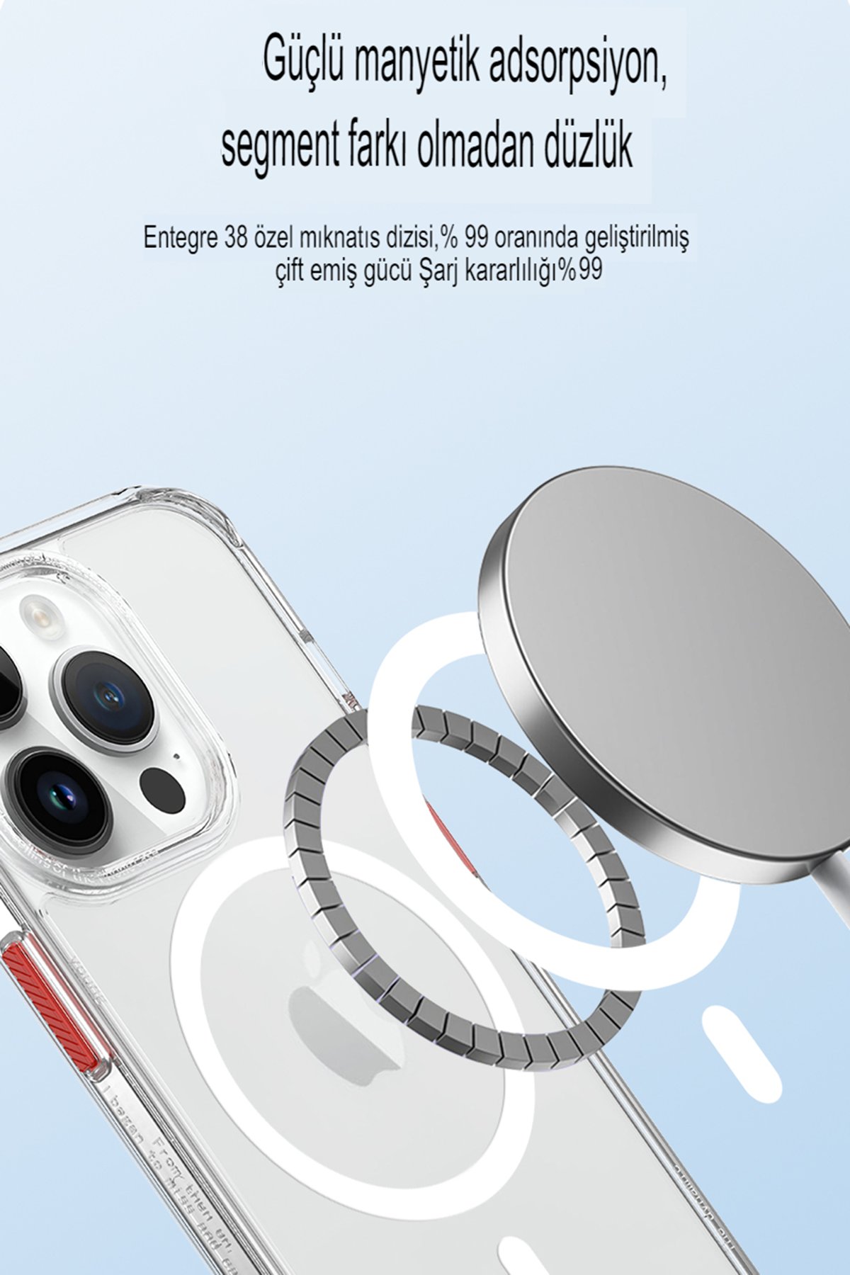 Joko iPhone 15 Pro Solid Magsafe Kapak - Titan Gri
