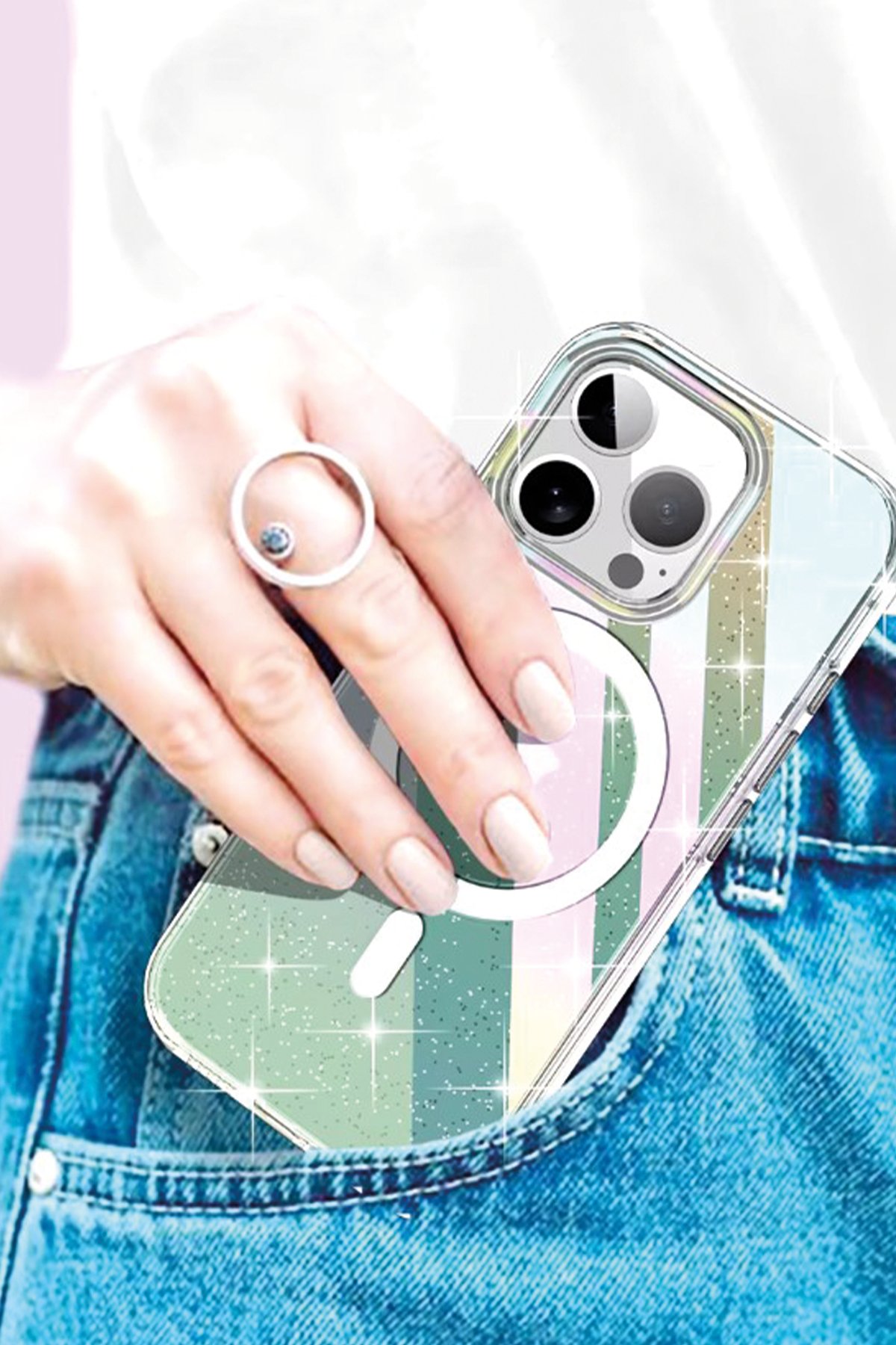 Joko iPhone 15 Pro Forever Magsafe Kapak - Titan Gri