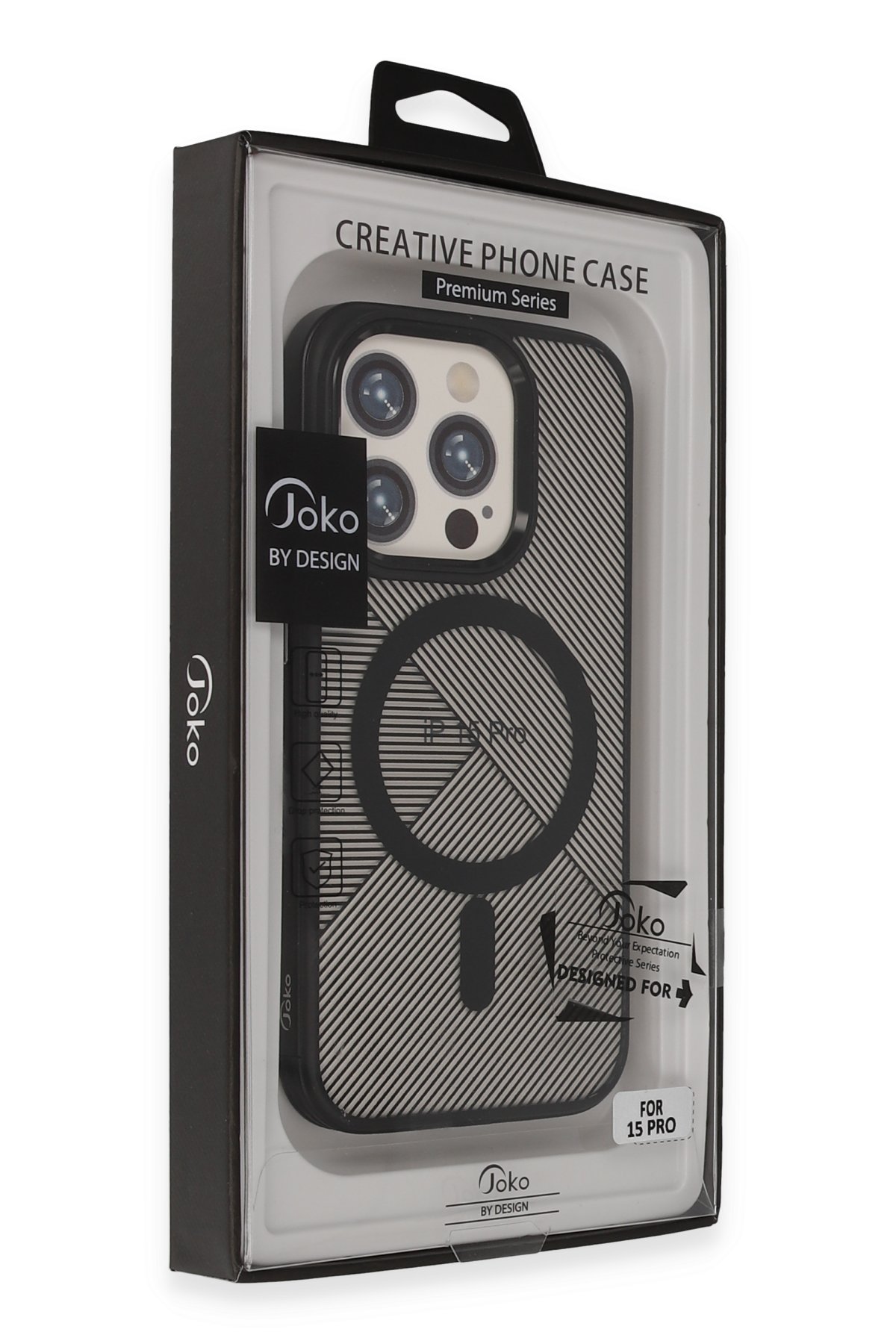 Joko iPhone 15 Pro Zorda Airbag Magsafe Standlı Kapak - Lacivert