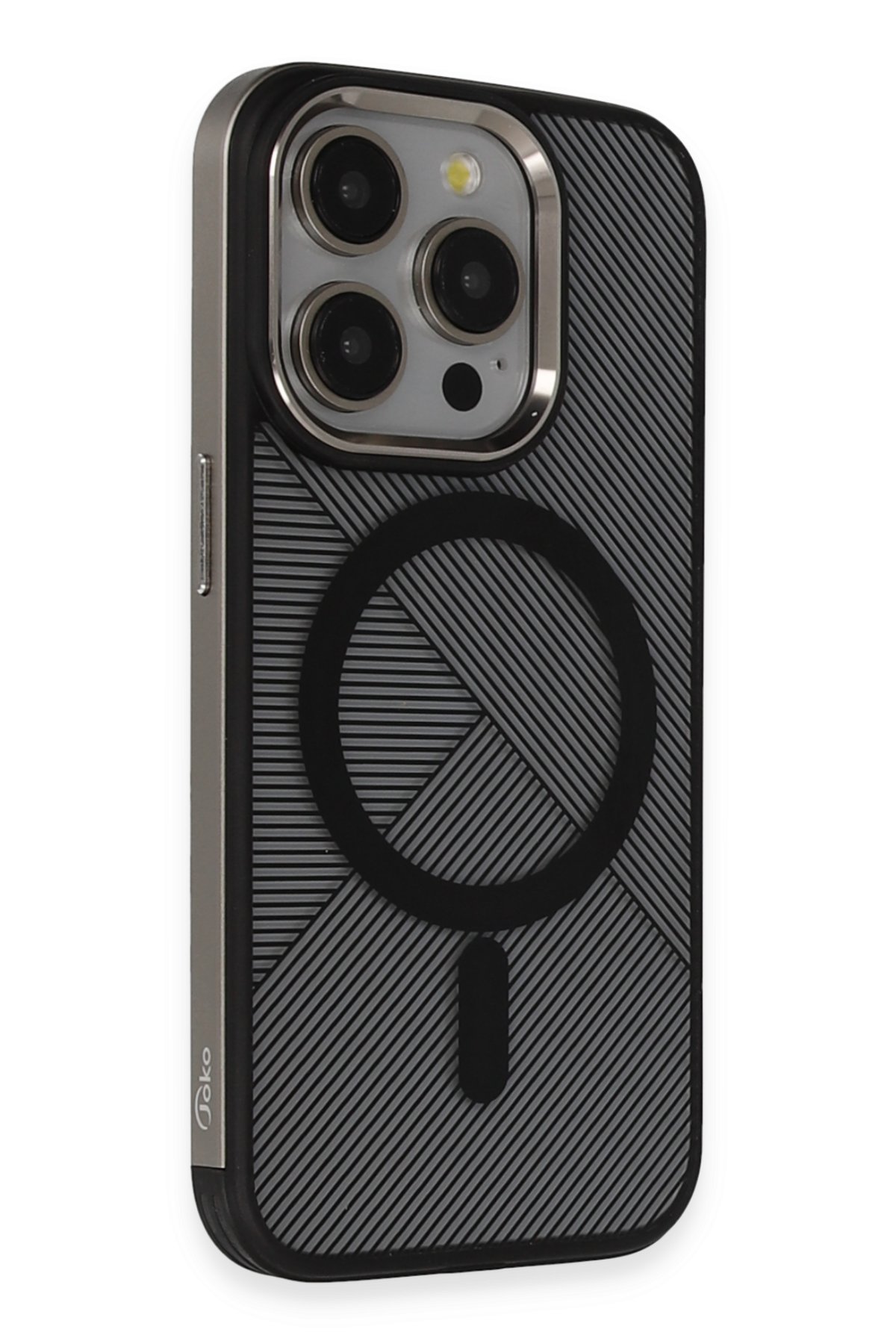 Joko iPhone 15 Pro Bubble Magsafe Kapak - Titan Gri