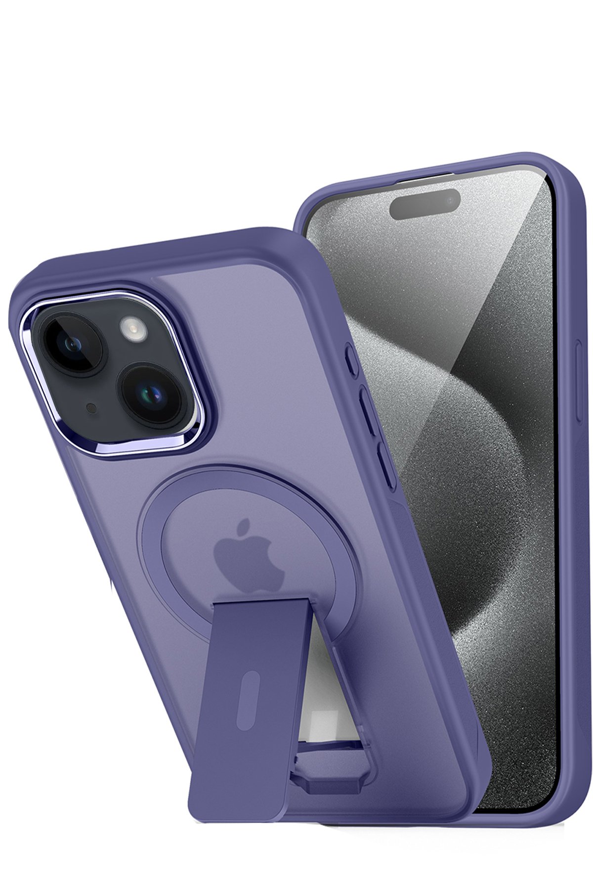 Newface iPhone 15 Kılıf Daisy Simli Magsafe Kapak - Siyah