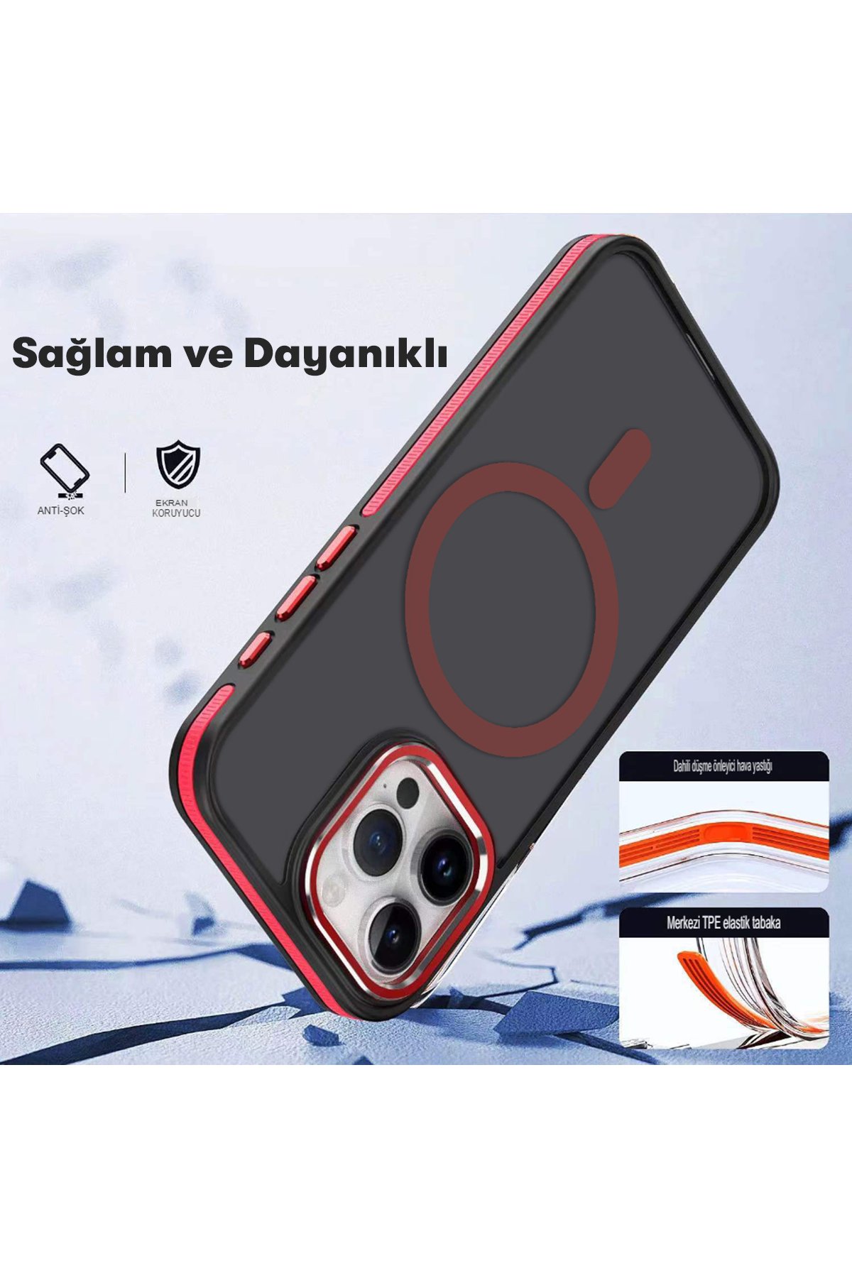 Joko iPhone 15 Line Magsafe Kapak - Turuncu