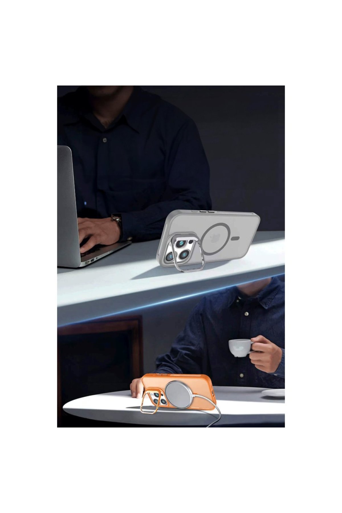 Joko iPhone 16 Plus Avatar 360 Dönen Magsafe Kapak - Lacivert