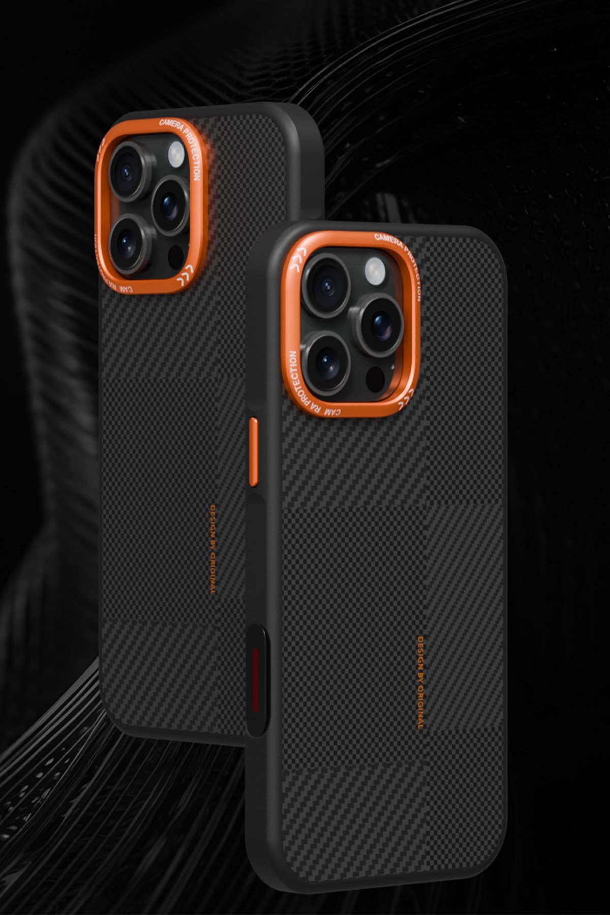 Joko iPhone 16 Pro Orange Karbon Magsafe Kapak - Gri