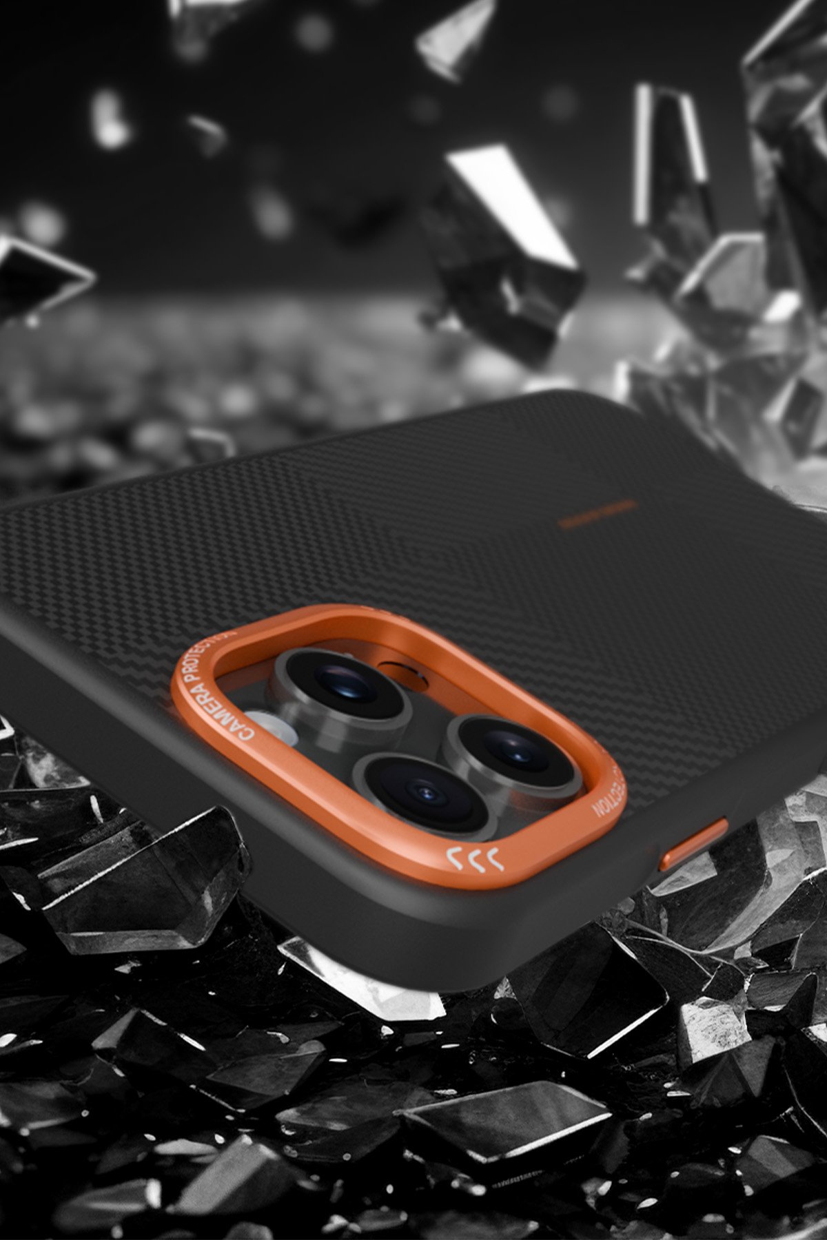 Joko iPhone 16 Pro Orange Karbon Magsafe Kapak - Gri