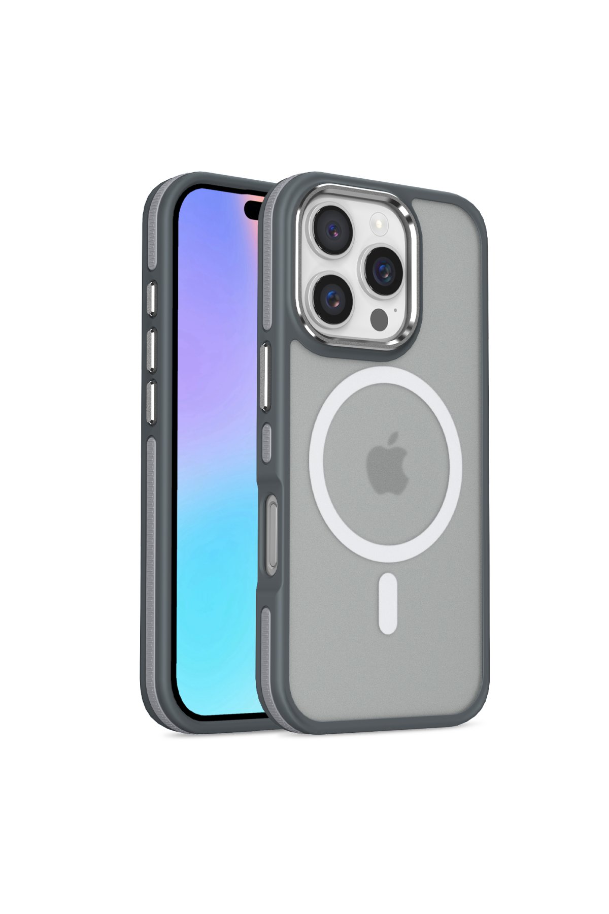 Joko iPhone 16 Pro Orange Karbon Magsafe Kapak - Gri