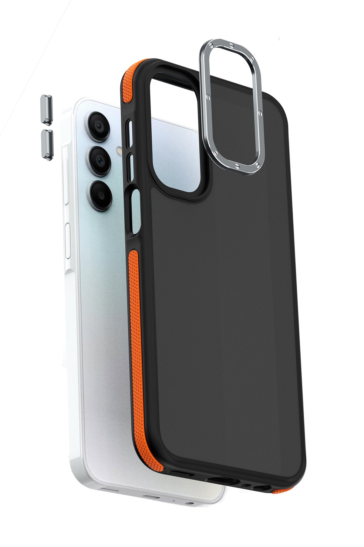 Newface Samsung Galaxy A25 5G Kılıf Montreal Yüzüklü Silikon Kapak - Sarı