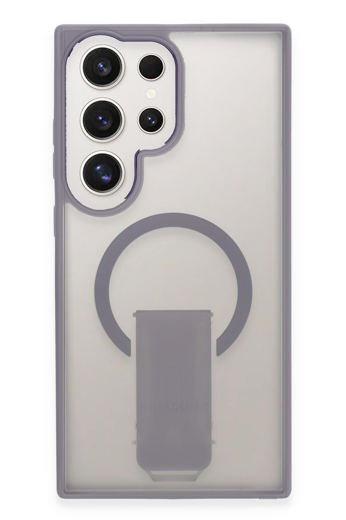 Newface Samsung Galaxy S23 Ultra Tork Magsafe Standlı Kapak - Derin Mor