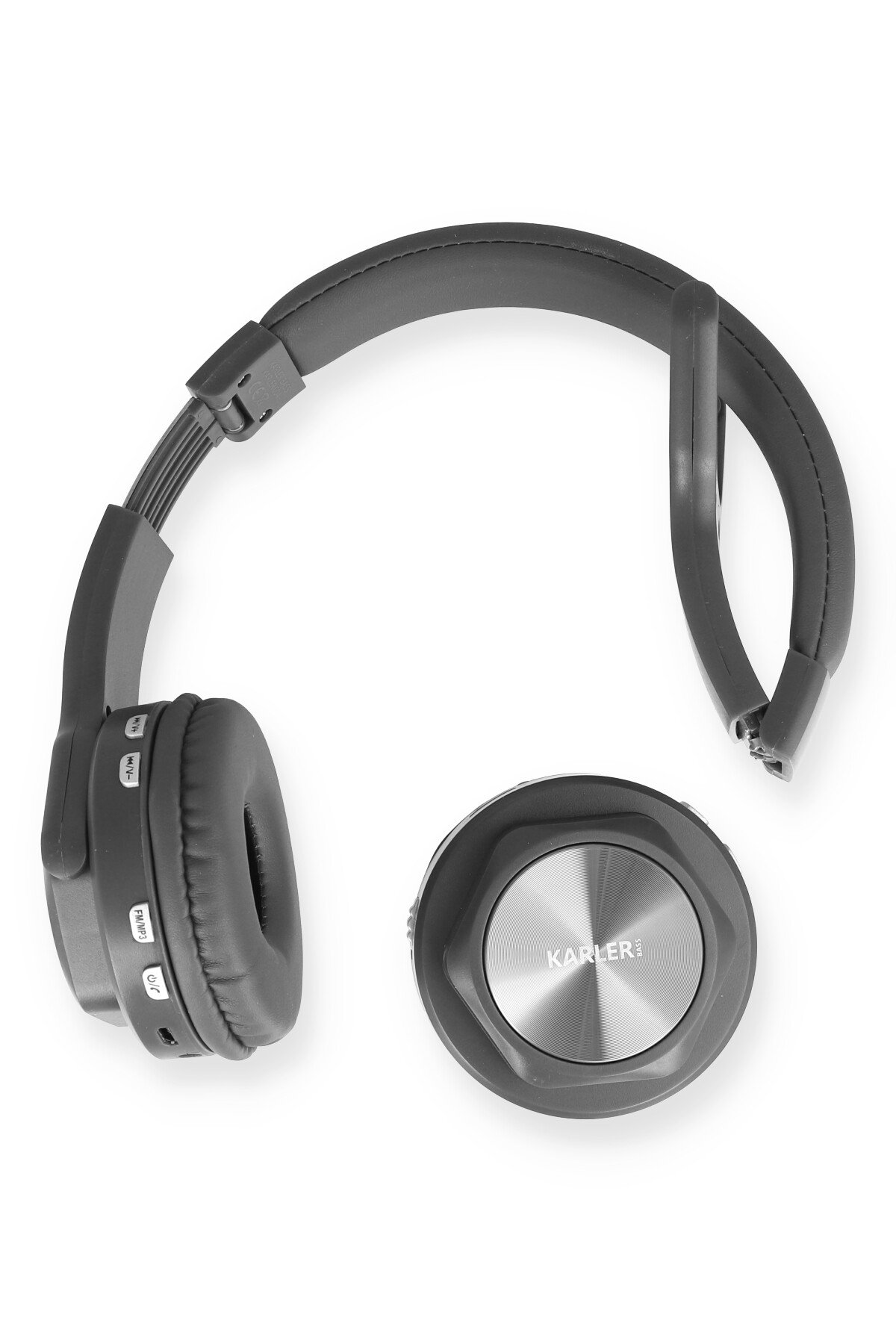 Karler Bass KRH4 Aktif Gürültü Engelleyici Özellikli Kafaüstü Kablosuz Bluetooth Kulaklık - Siyah