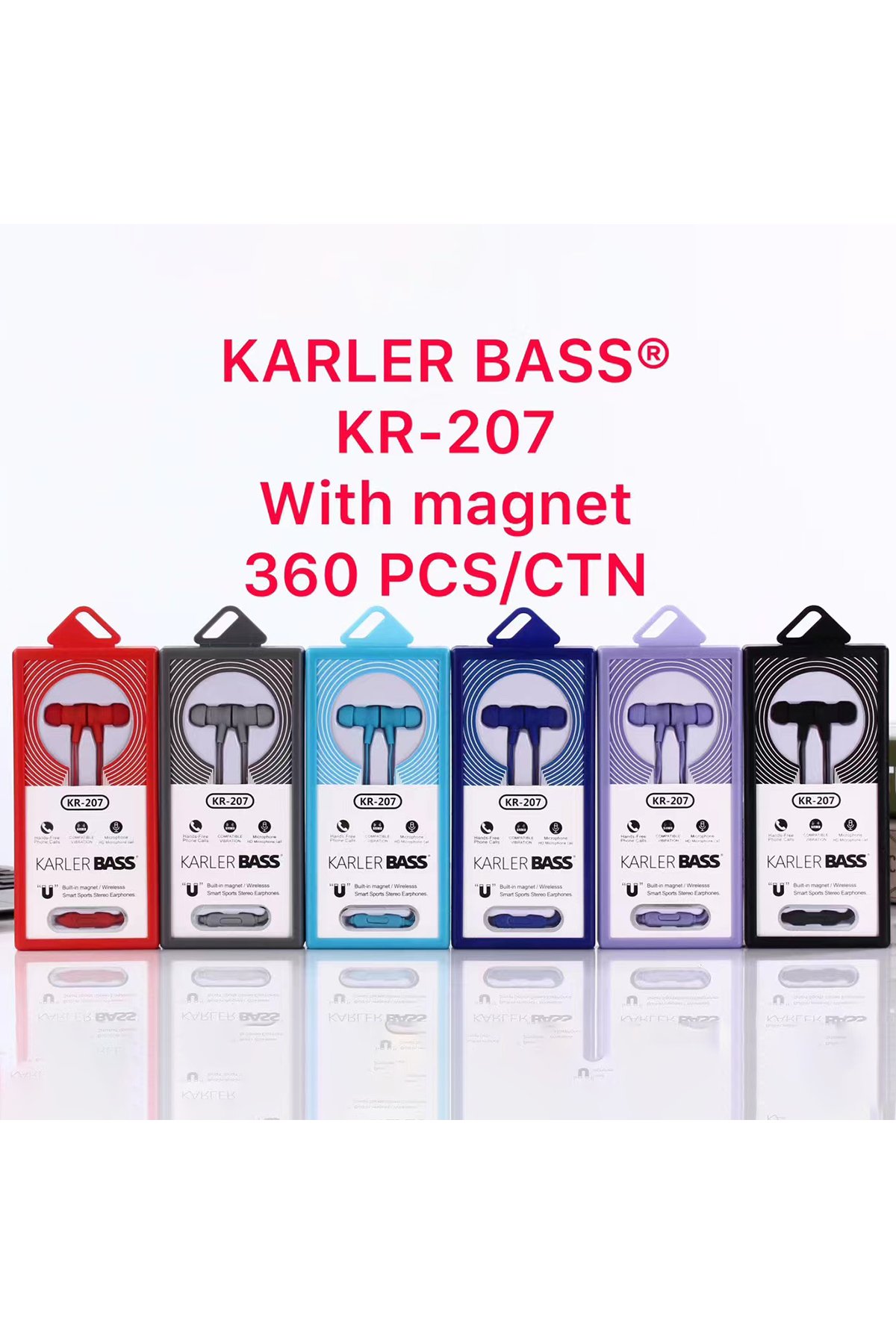 Karler Bass KR-207 Mıknatıslı Kablolu Kulaklık - Gri
