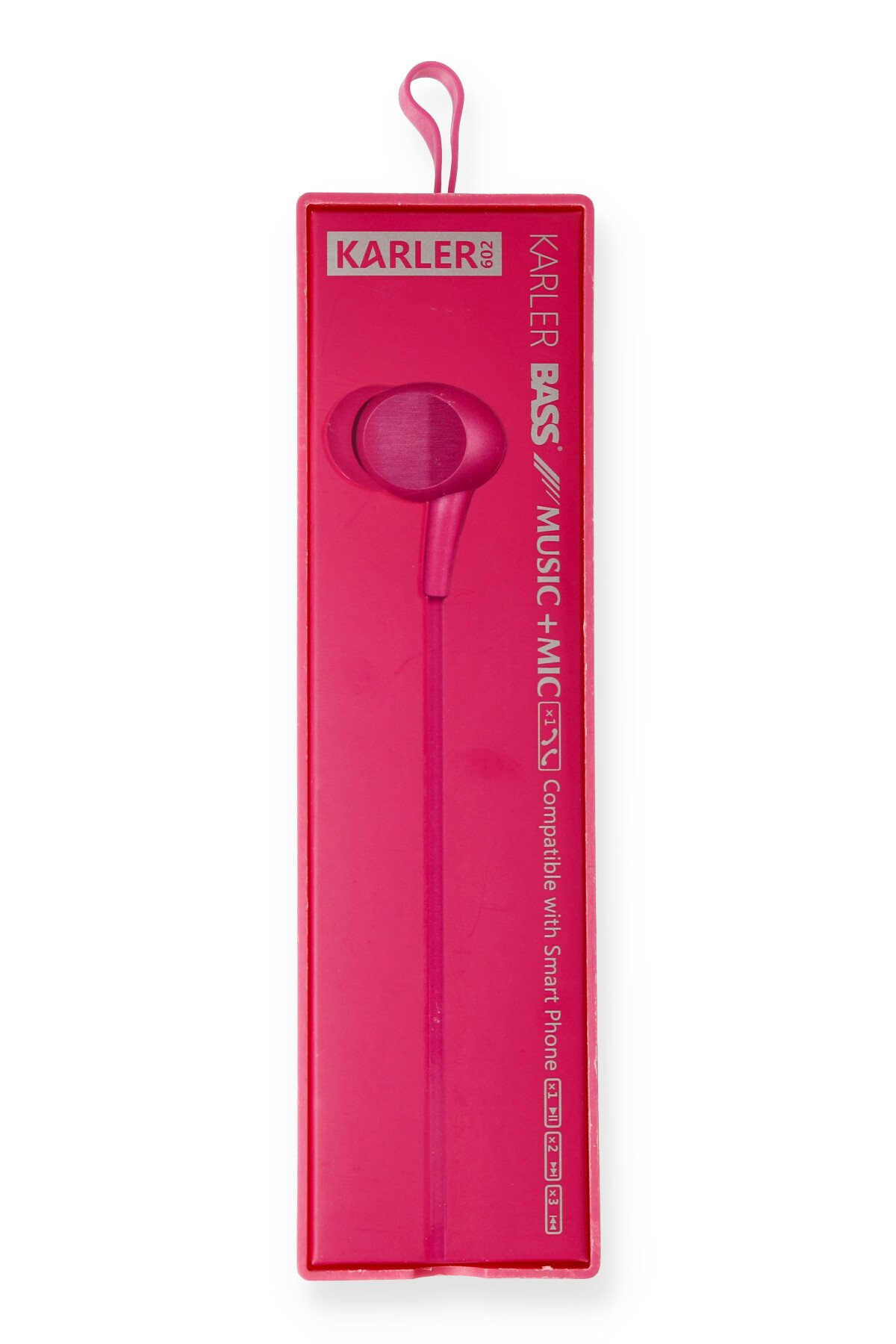Karler Bass KR-207 Mıknatıslı Kablolu Kulaklık - Kırmızı