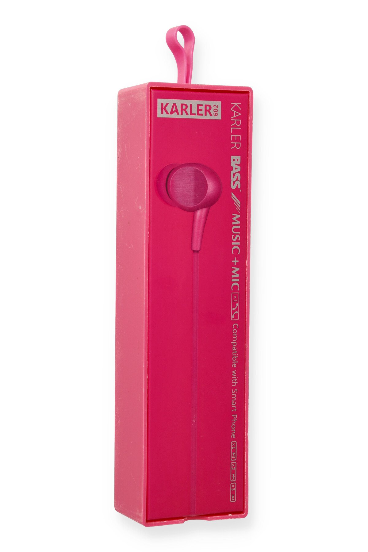 Karler Bass KR-207 Mıknatıslı Kablolu Kulaklık - Kırmızı