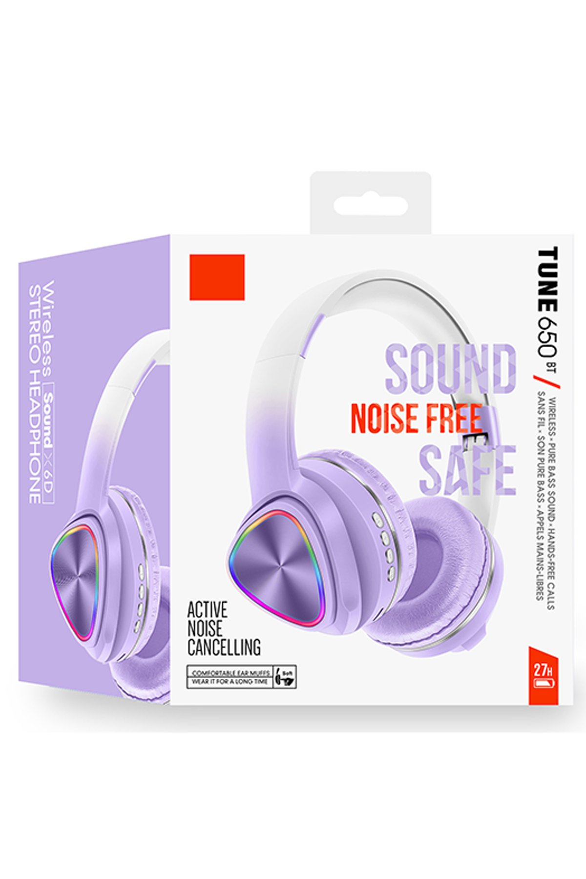 Karler Bass KRH4 Aktif Gürültü Engelleyici Özellikli Kafaüstü Kablosuz Bluetooth Kulaklık - Siyah