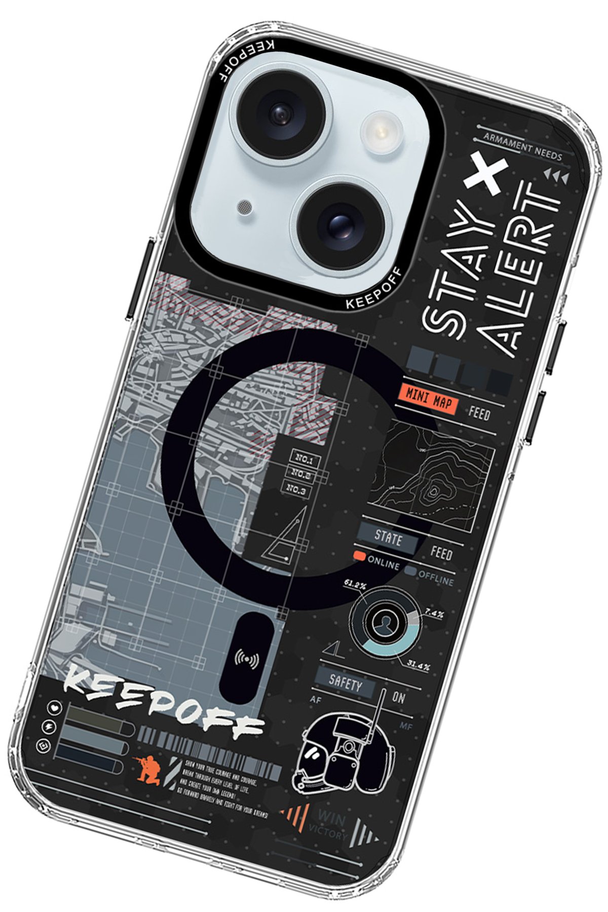 Keep Off iPhone 15 Future Armor Magsafe Kapak - Radiation