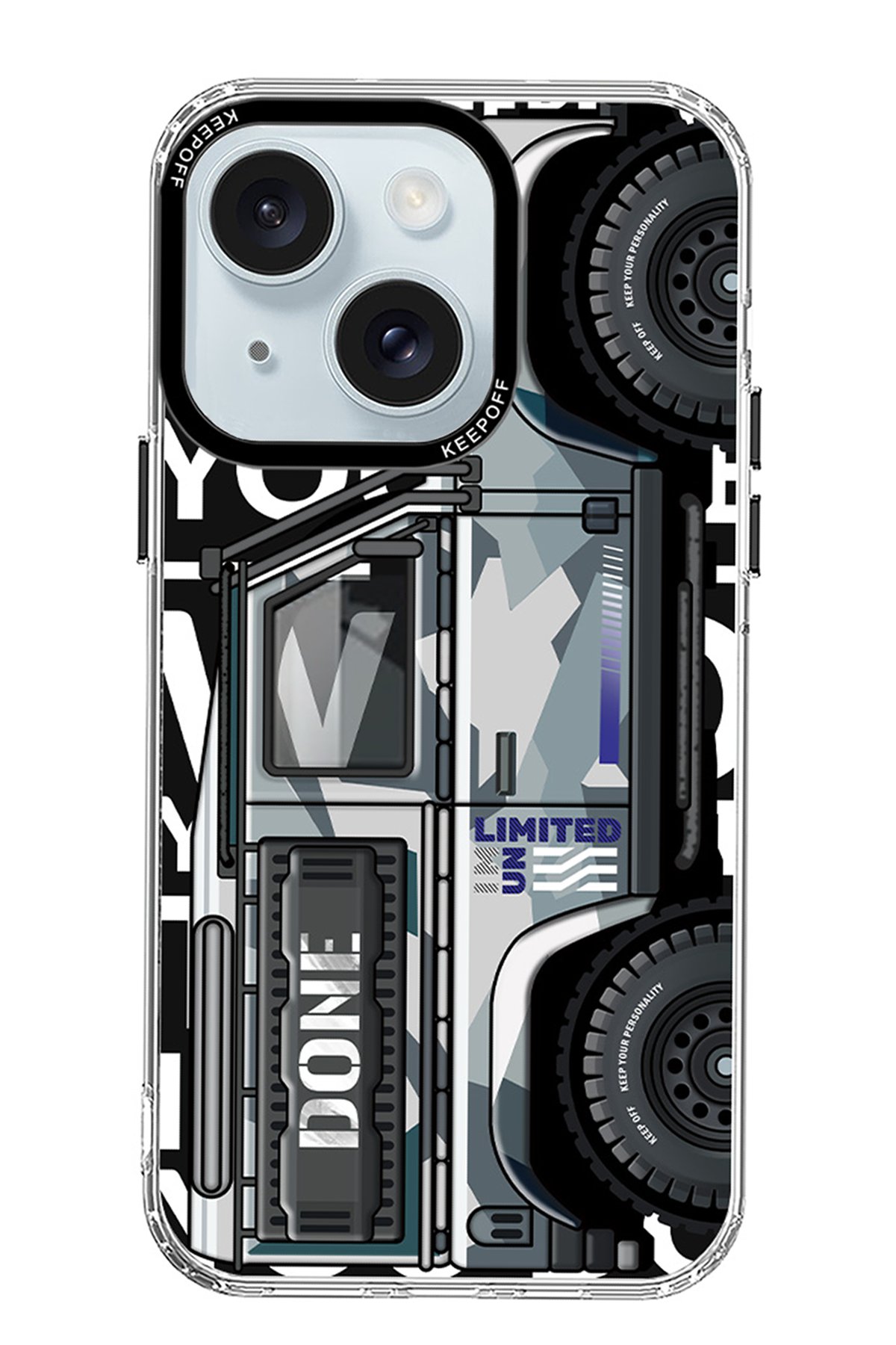 Keep Off iPhone 15 Map Magsafe Kapak - Desert