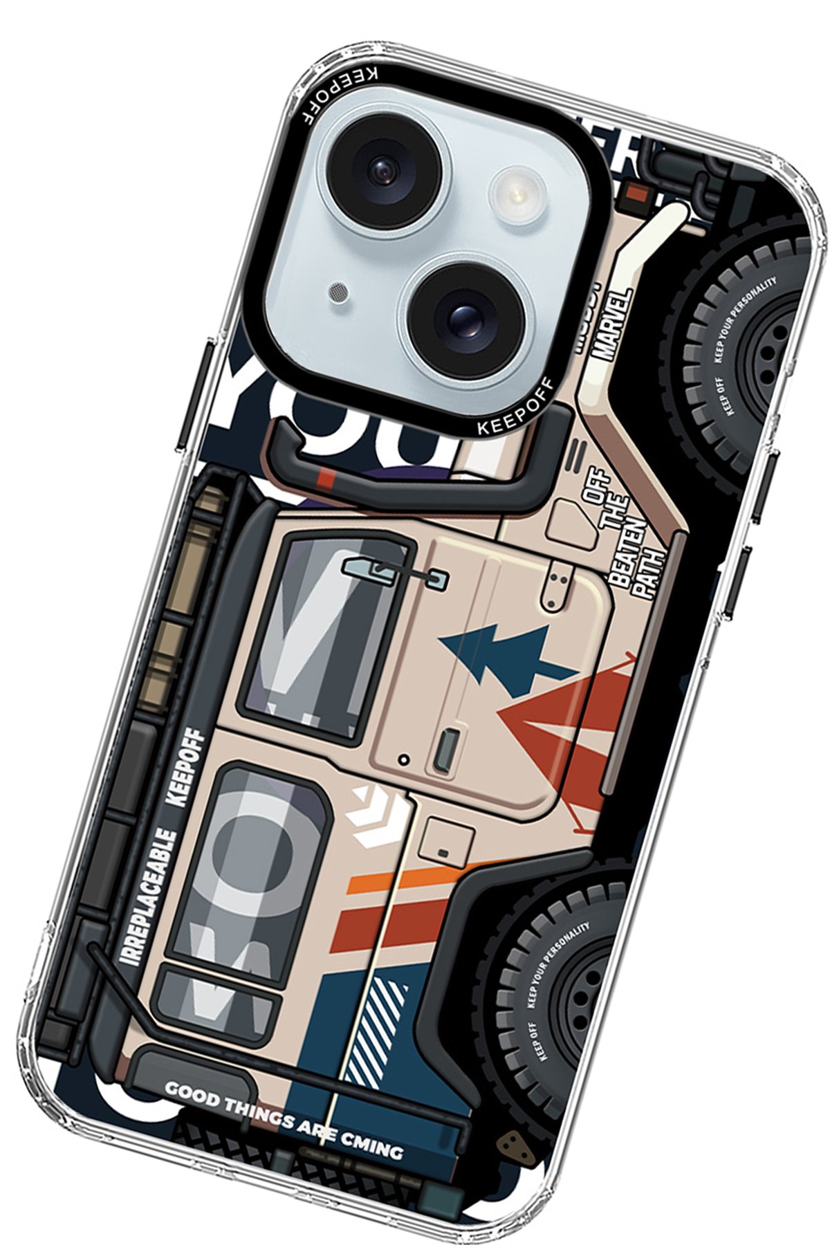 Keep Off iPhone 15 Summer Travel Magsafe Kapak - Starry Night