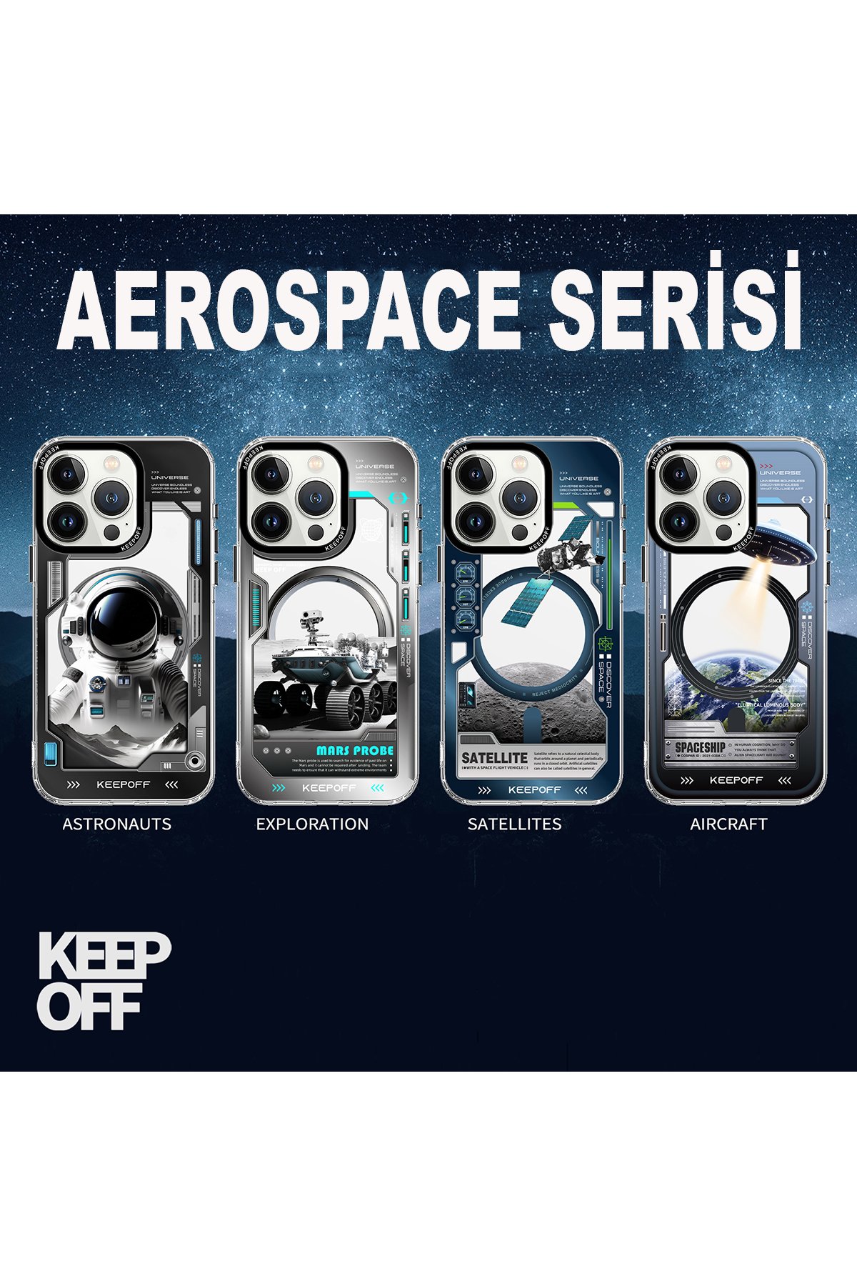 Keep Off iPhone 15 Pro Summer Travel Magsafe Kapak - Green Mood